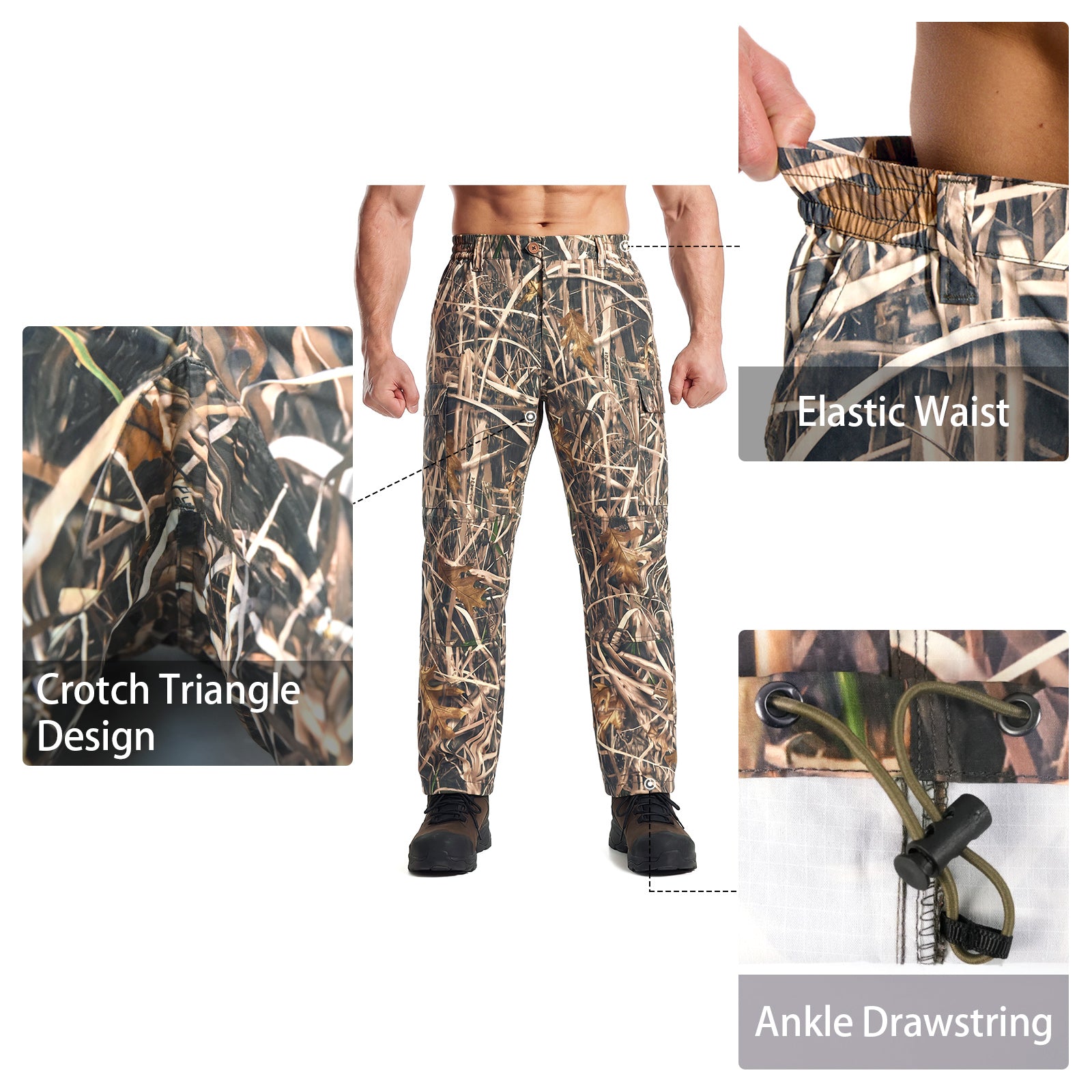 LOOGU Camo Hunting Pants 7 Pockets H30