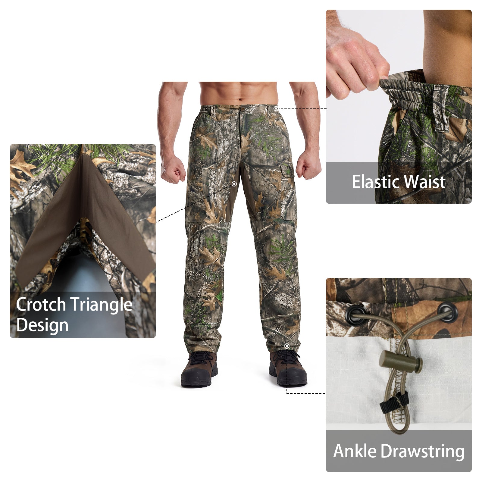 LOOGU Camo Hunting Pants 7 Pockets H30