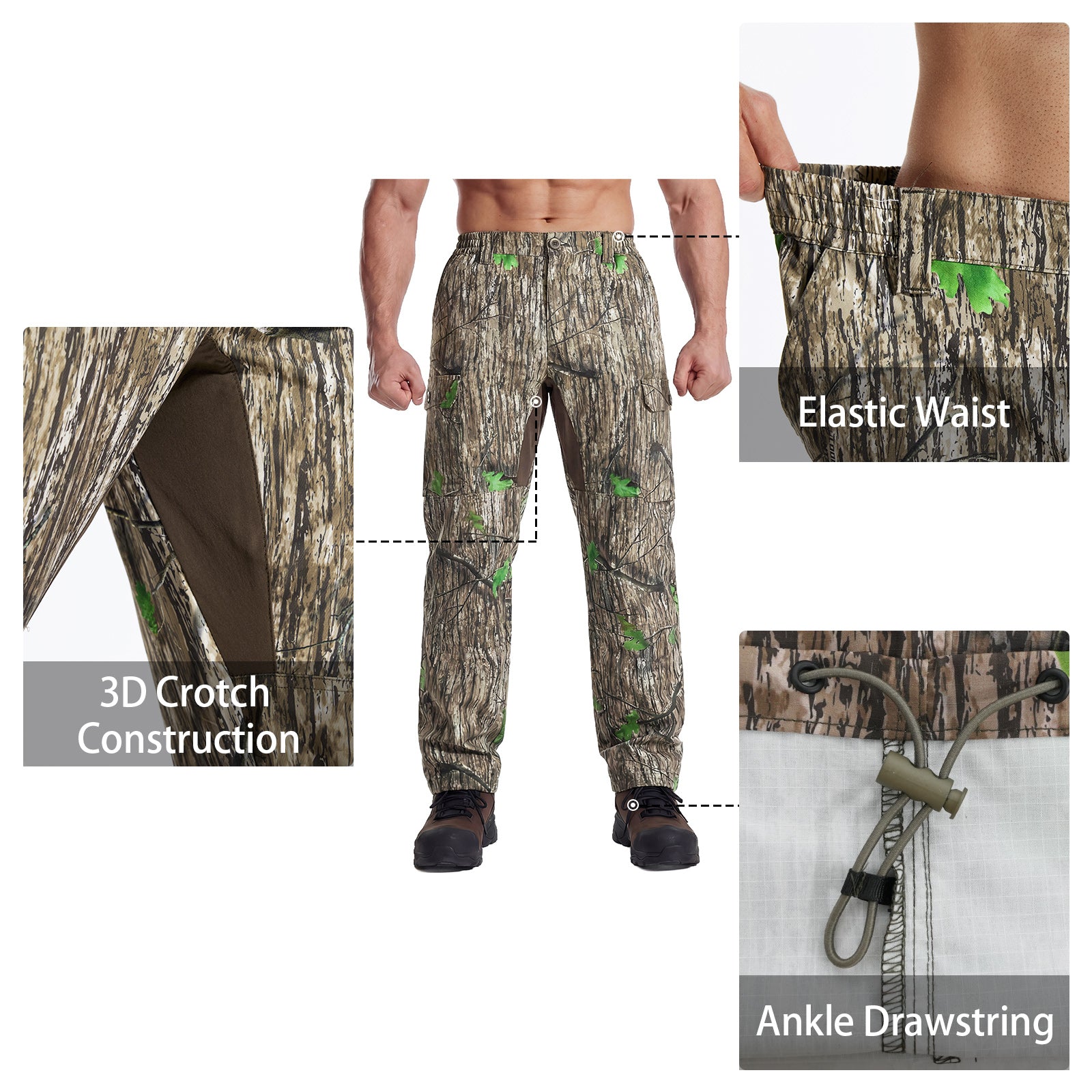 LOOGU Camo Hunting Pants 7 Pockets H30