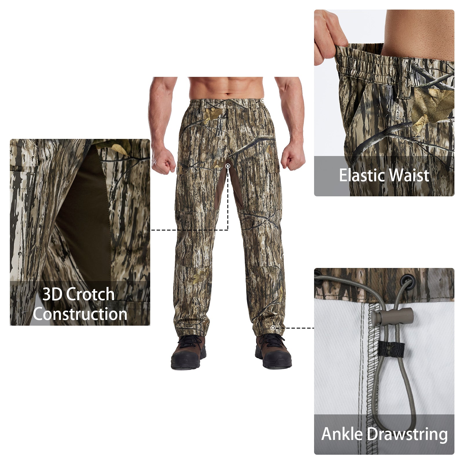 LOOGU Camo Hunting Pants 7 Pockets H30