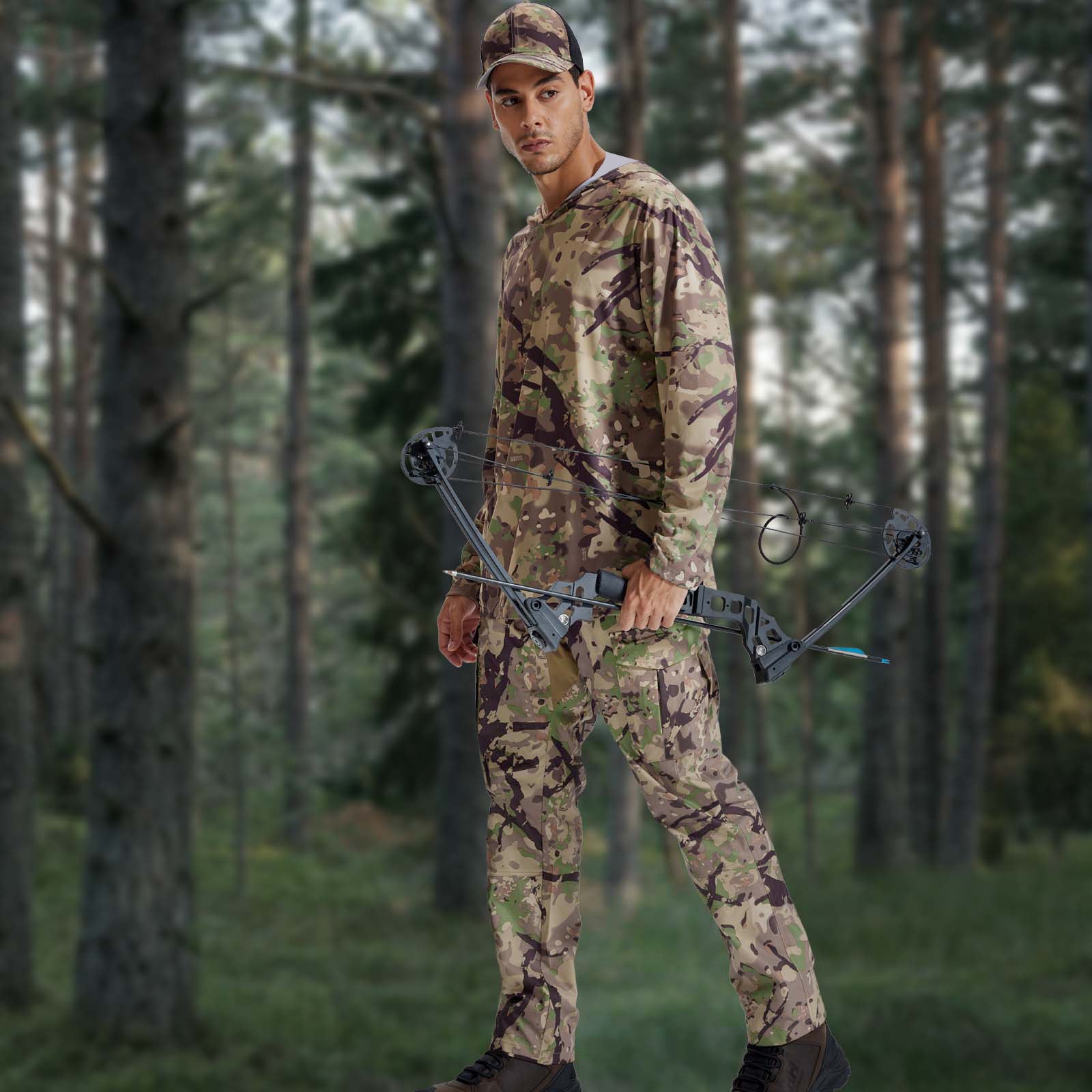 LOOGU Camo Hunting Pants 8 Pockets H61