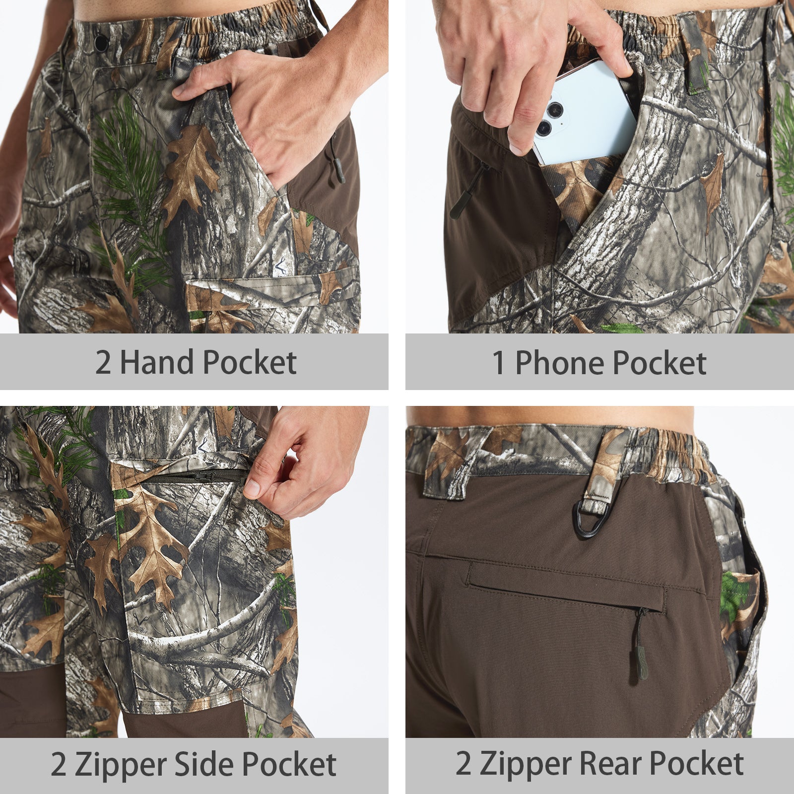 LOOGU Camo Hunting Pants 7 Pockets H70