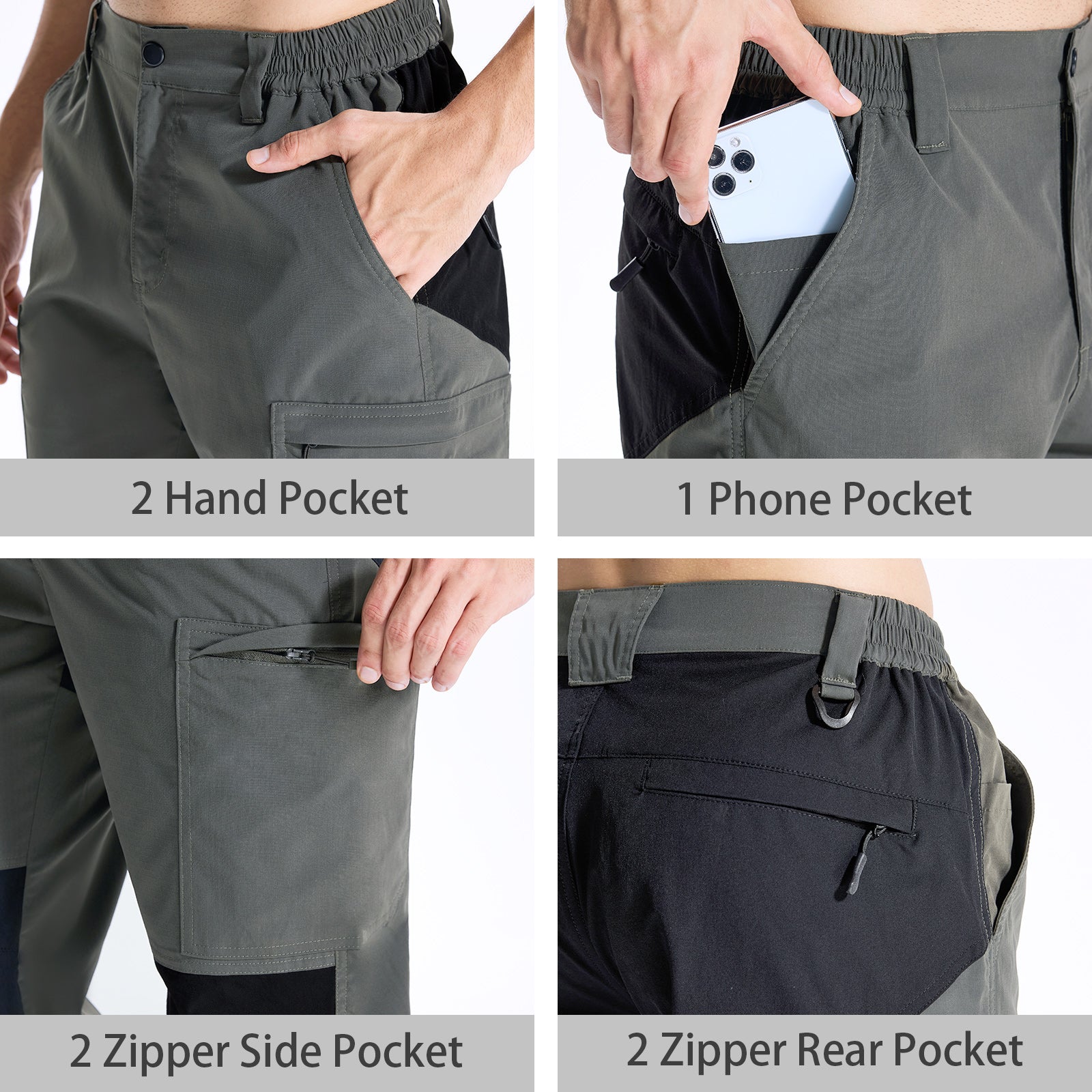 LOOGU Men's 7-Pocket Outdoor Hiking Pant H70