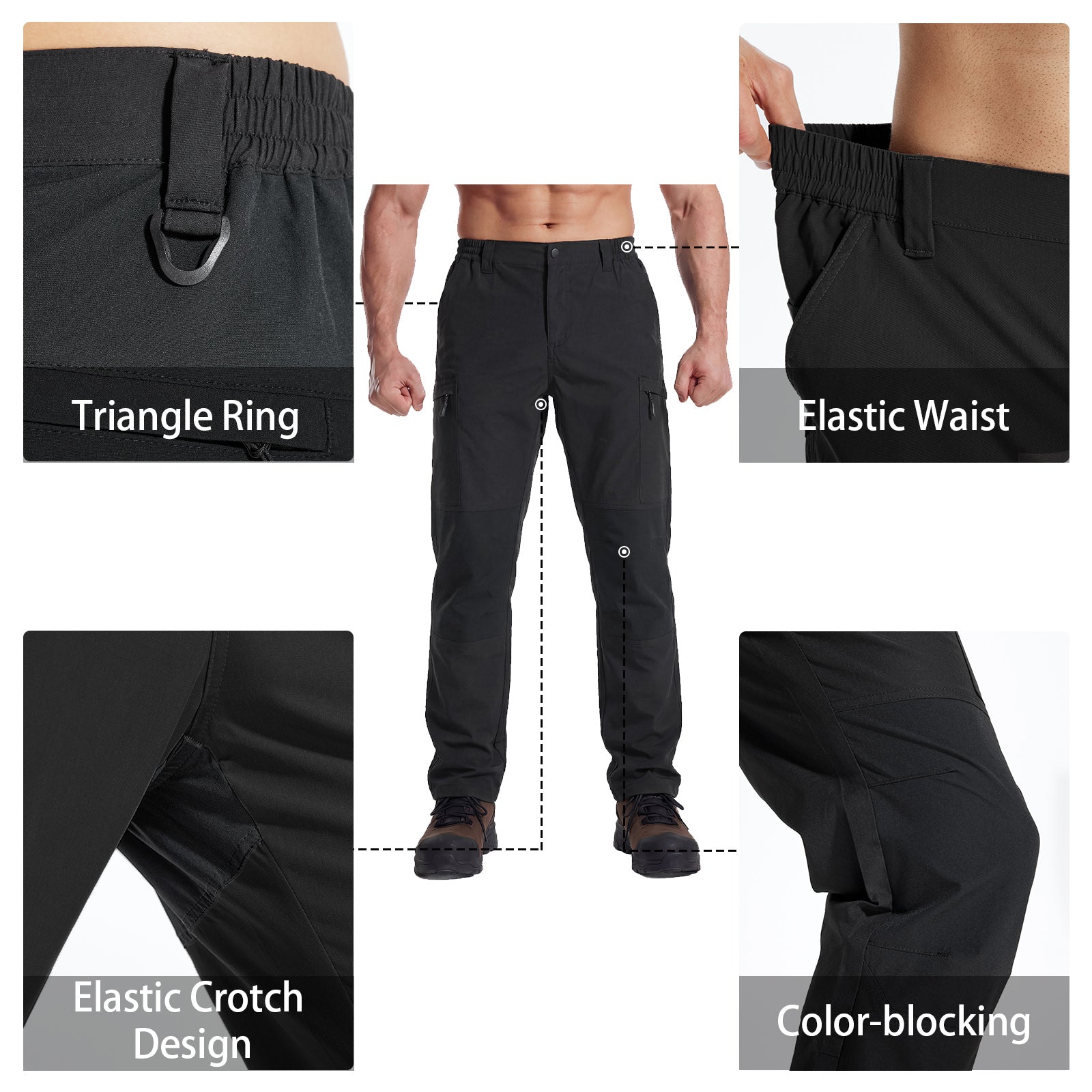 LOOGU Men's 7-Pocket Outdoor Hiking Pant H70