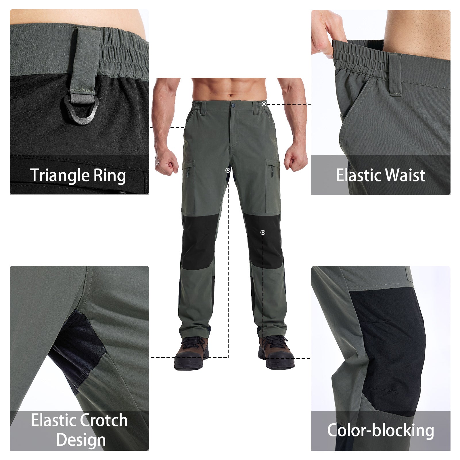 LOOGU Men's 7-Pocket Outdoor Hiking Pant H70