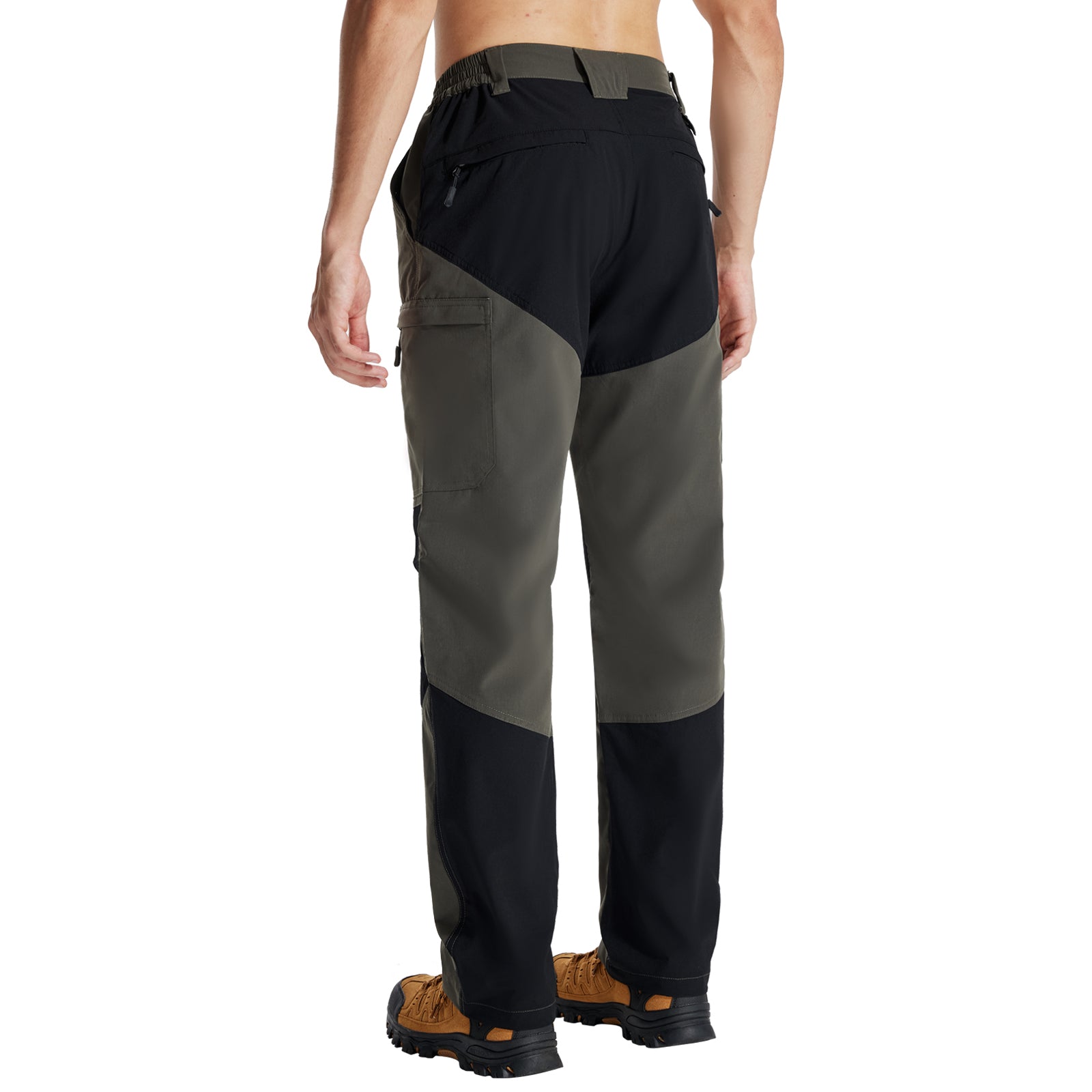 LOOGU Camo Hunting Pants 7 Pockets Alpha Green+Black H70