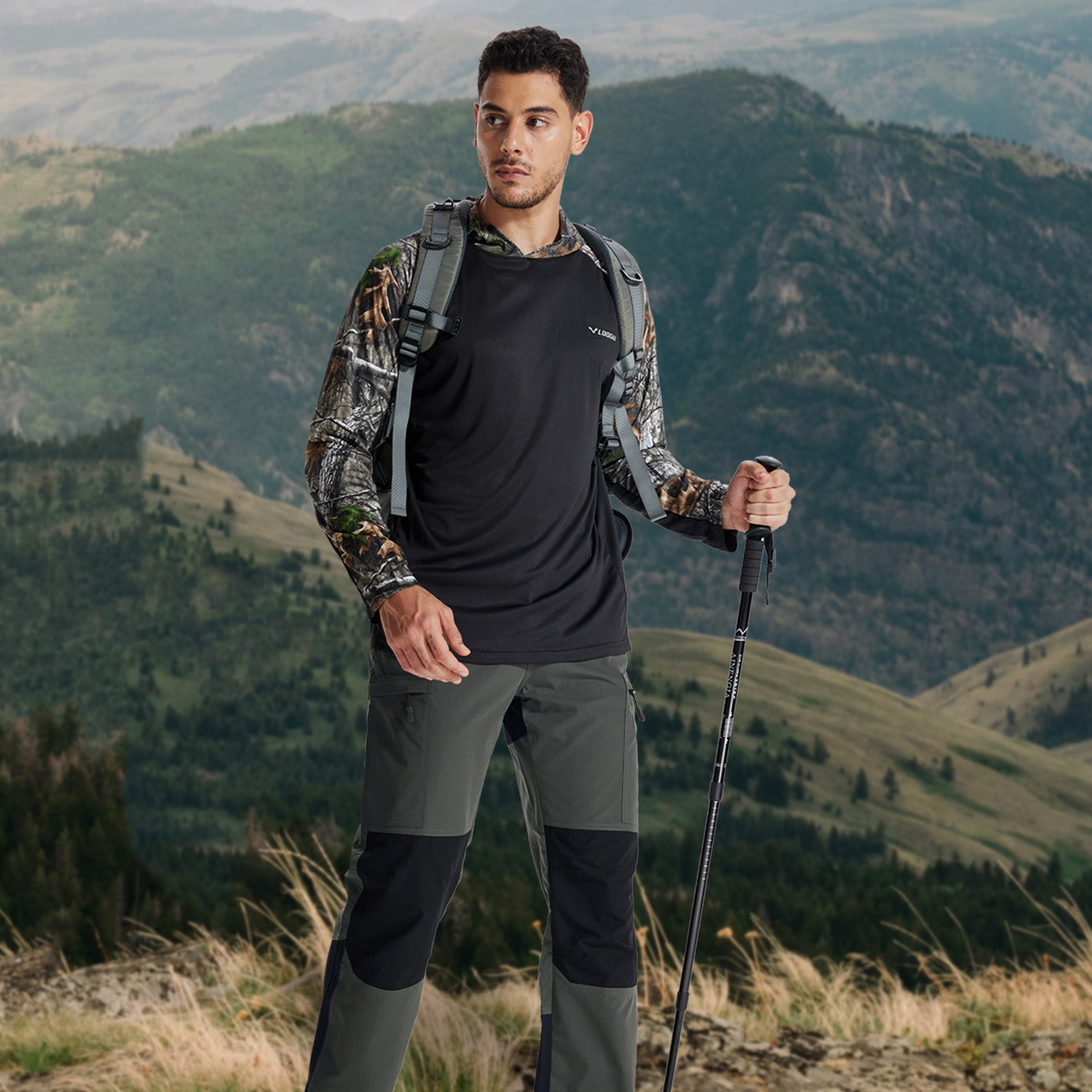 LOOGU Men's 7-Pocket Outdoor Hiking Pant H70