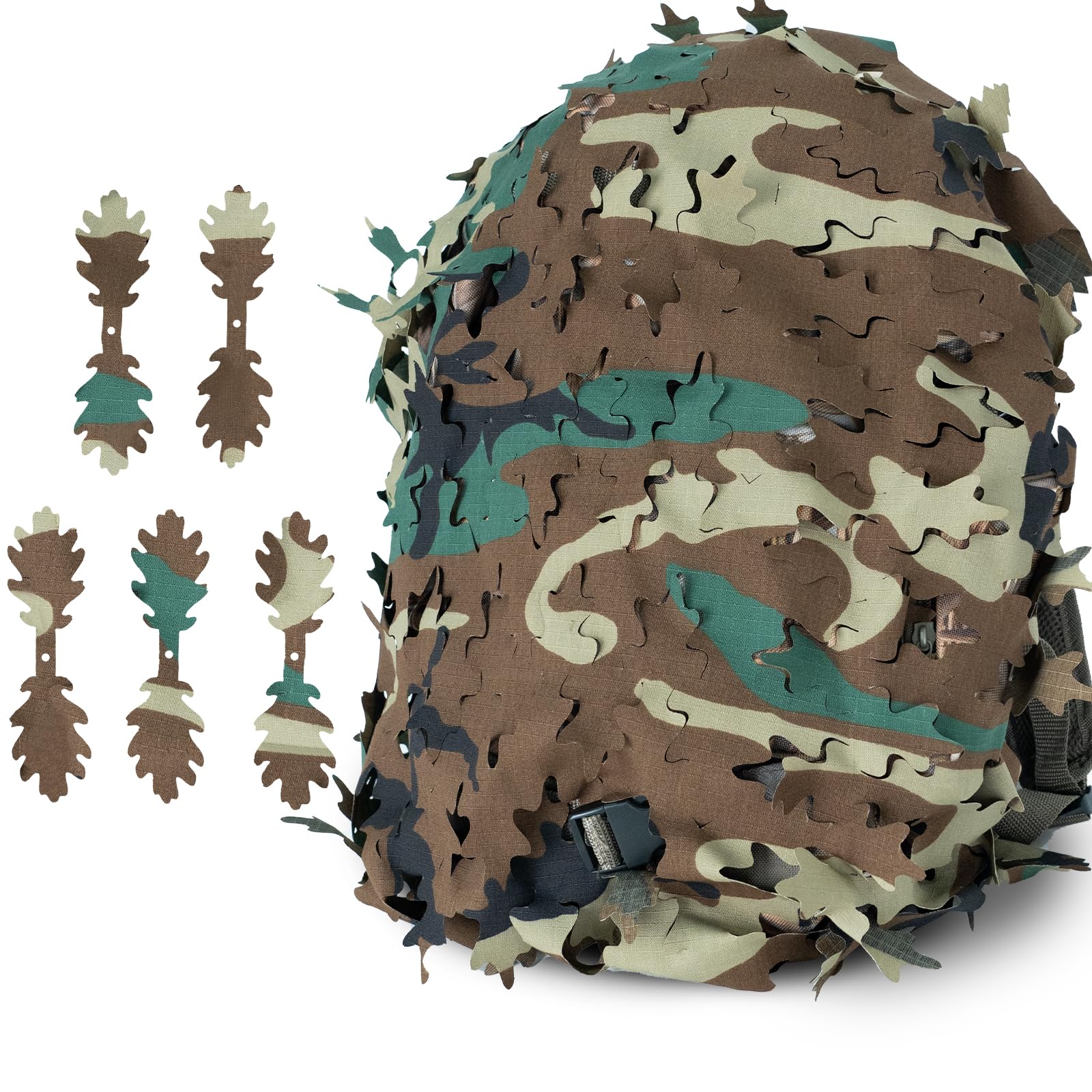 LOOGU Camo Tactical Backpack Cover Oak Leaf
