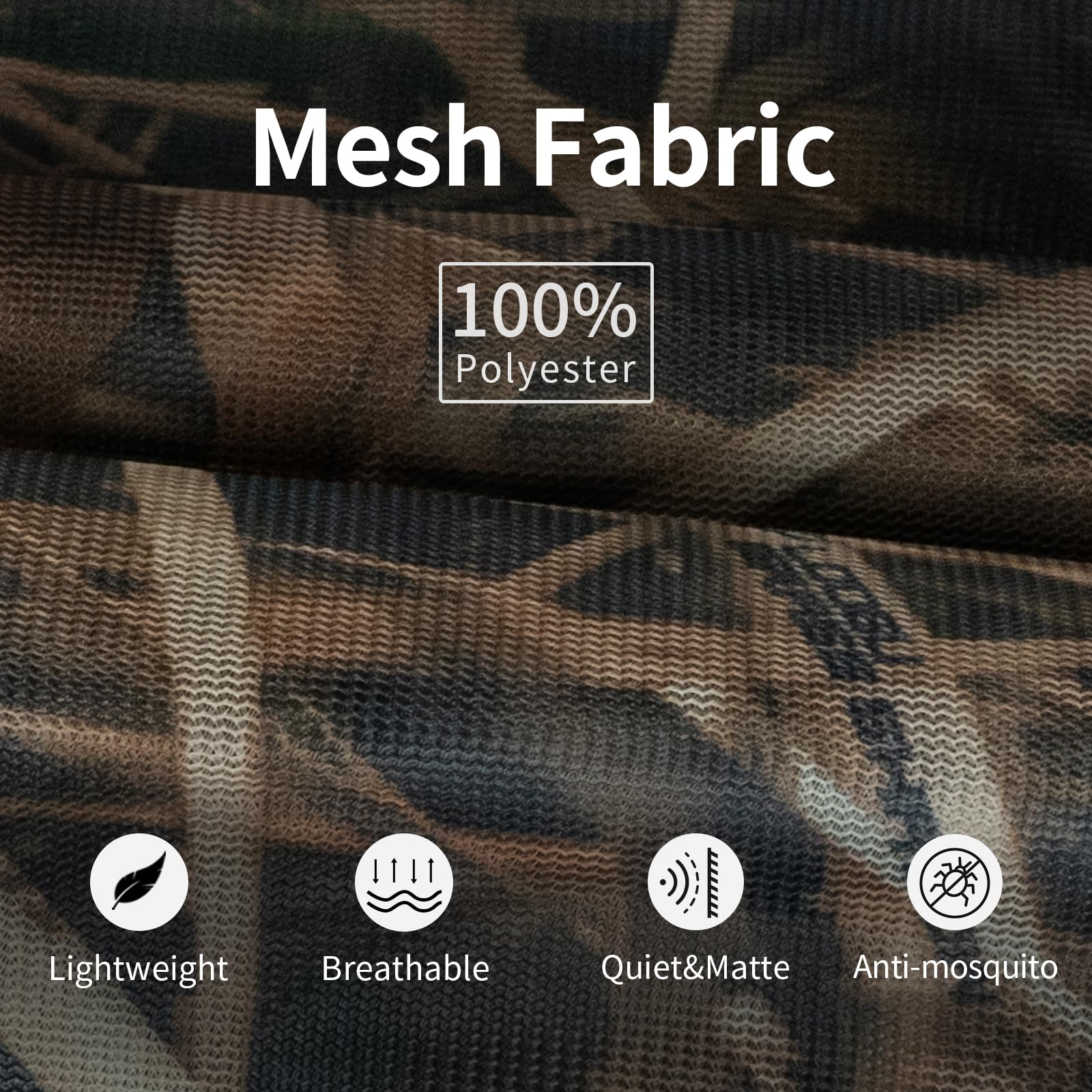 LOOGU Camo Netting Mesh Camouflage Net Bulk Roll Quiet Nets