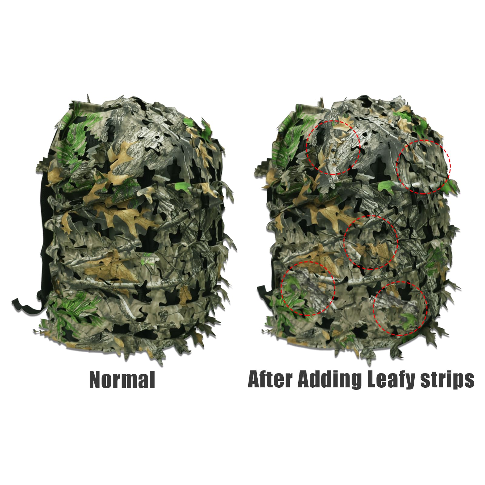 LOOGU Camo Tactical Backpack Cover Oak Leaf
