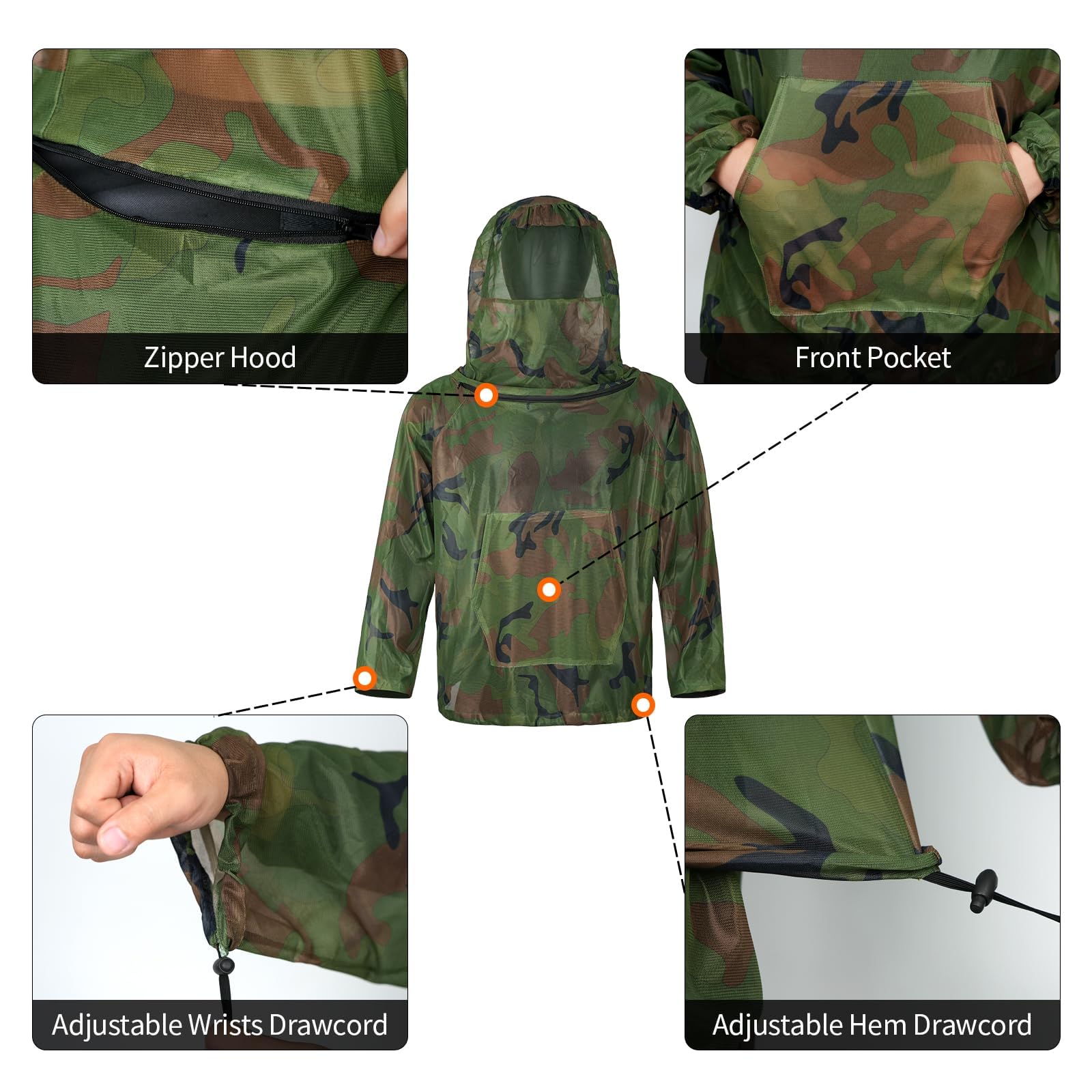 LOOGU Camo Mosquito Suits