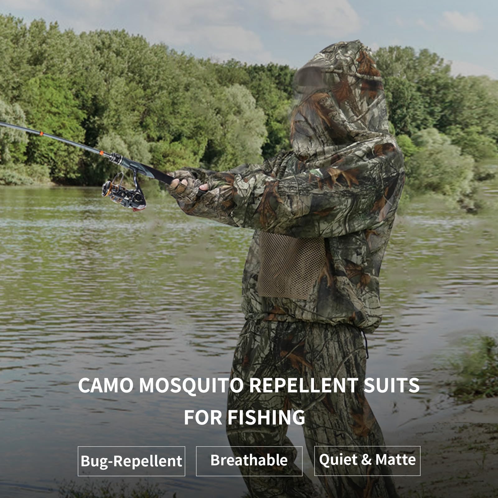 LOOGU Camo Mosquito Suits