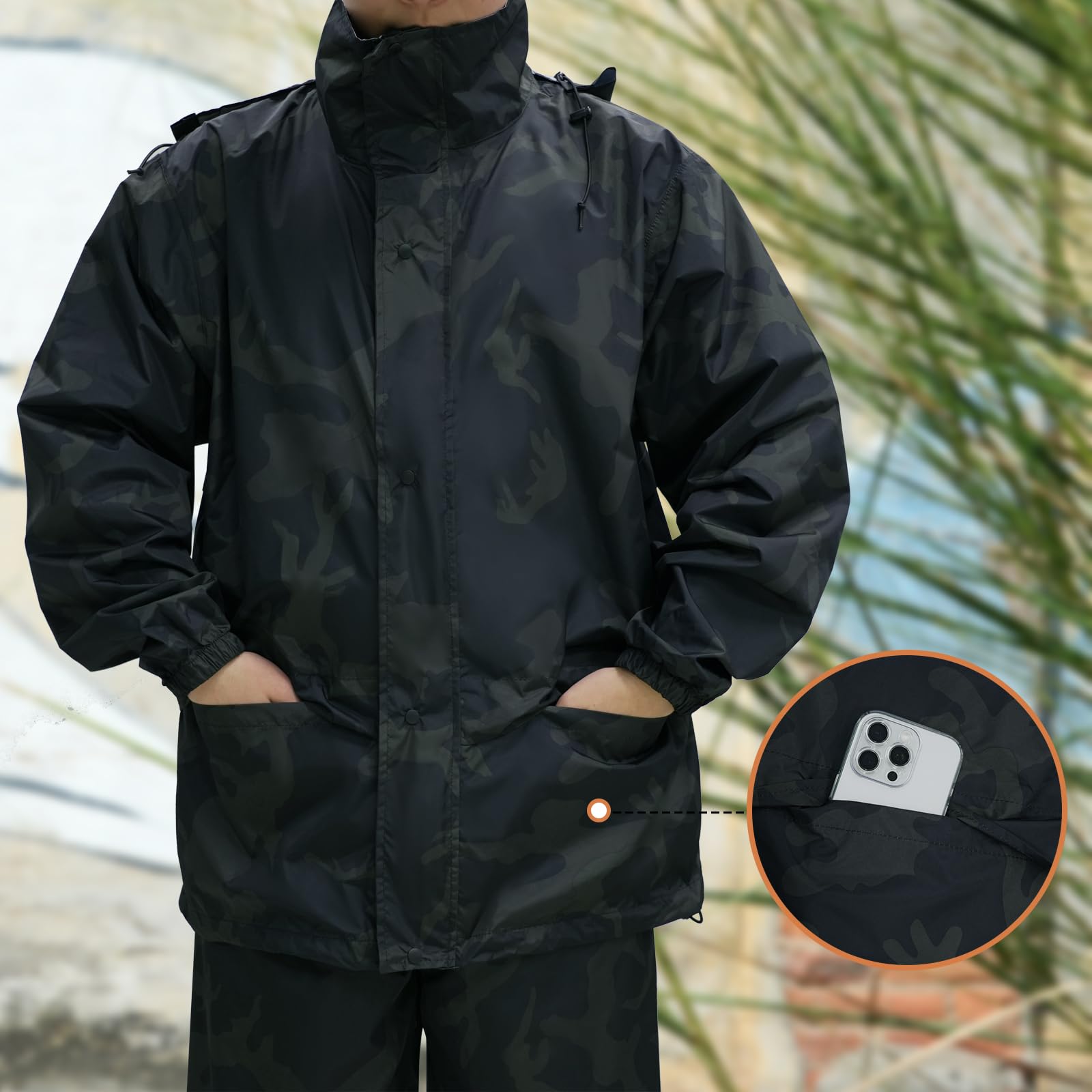 LOOGU camo rainsuit TPU RS20