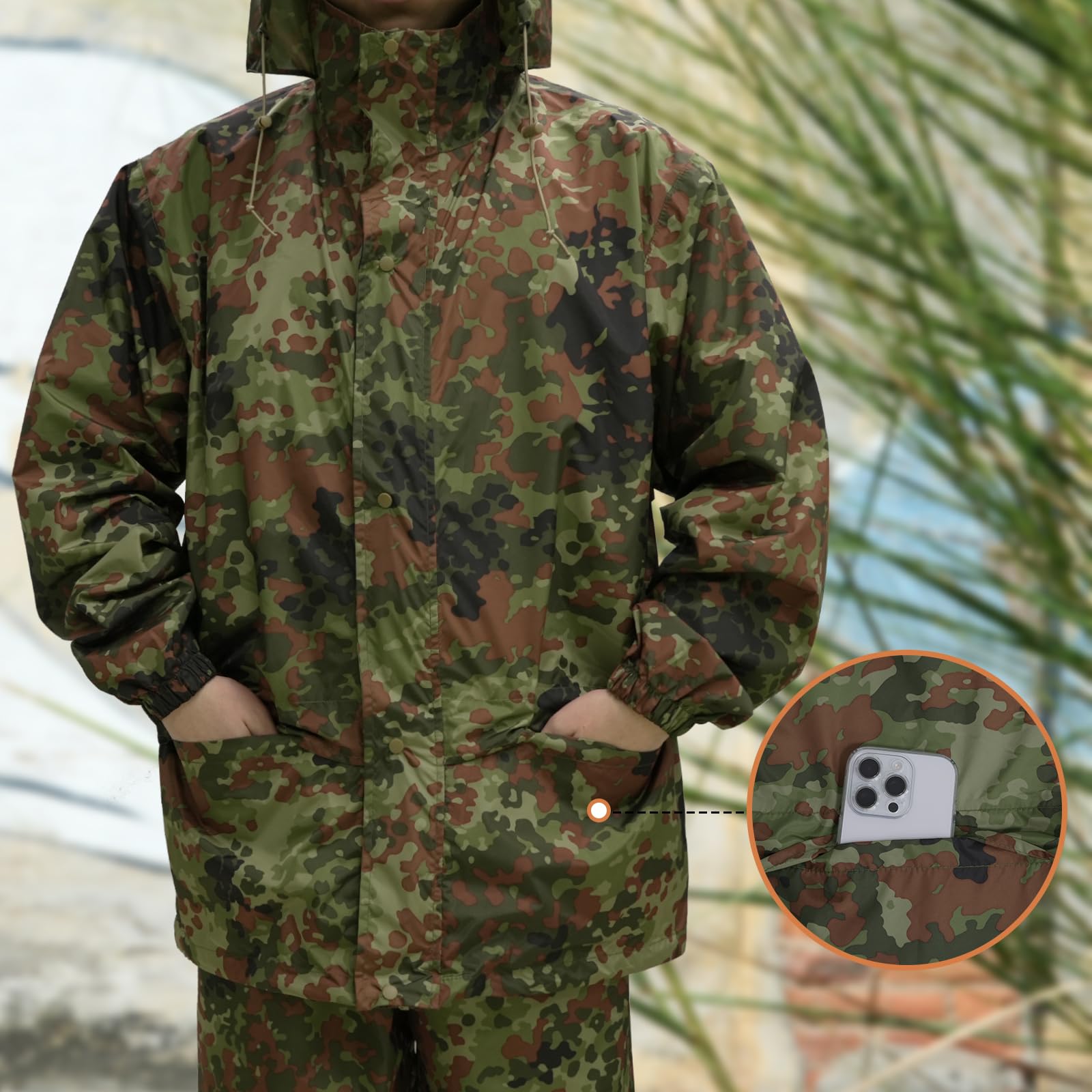 LOOGU camo rainsuit TPU RS20