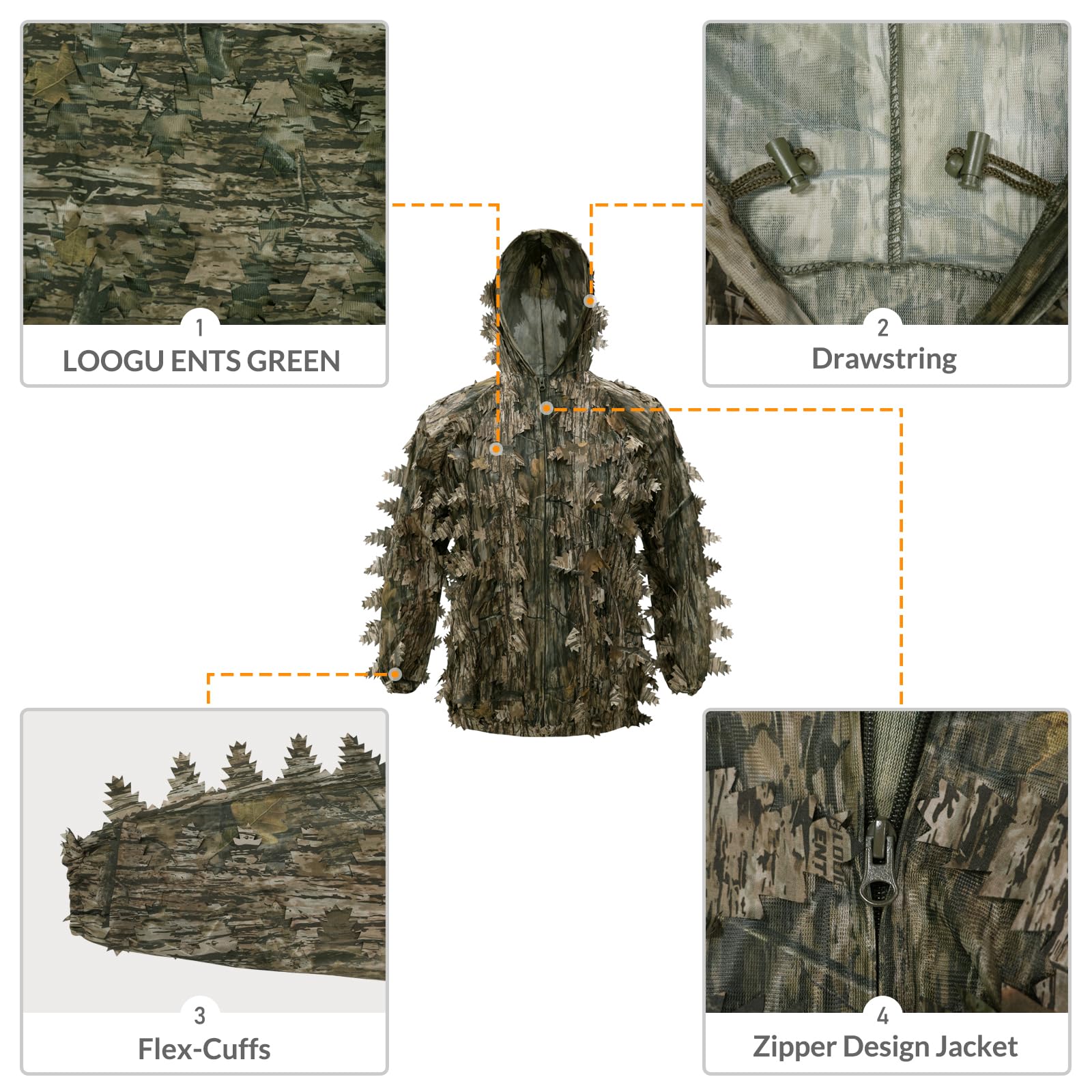 LOOGU Hunting Ghillie Suit ENTS Camo