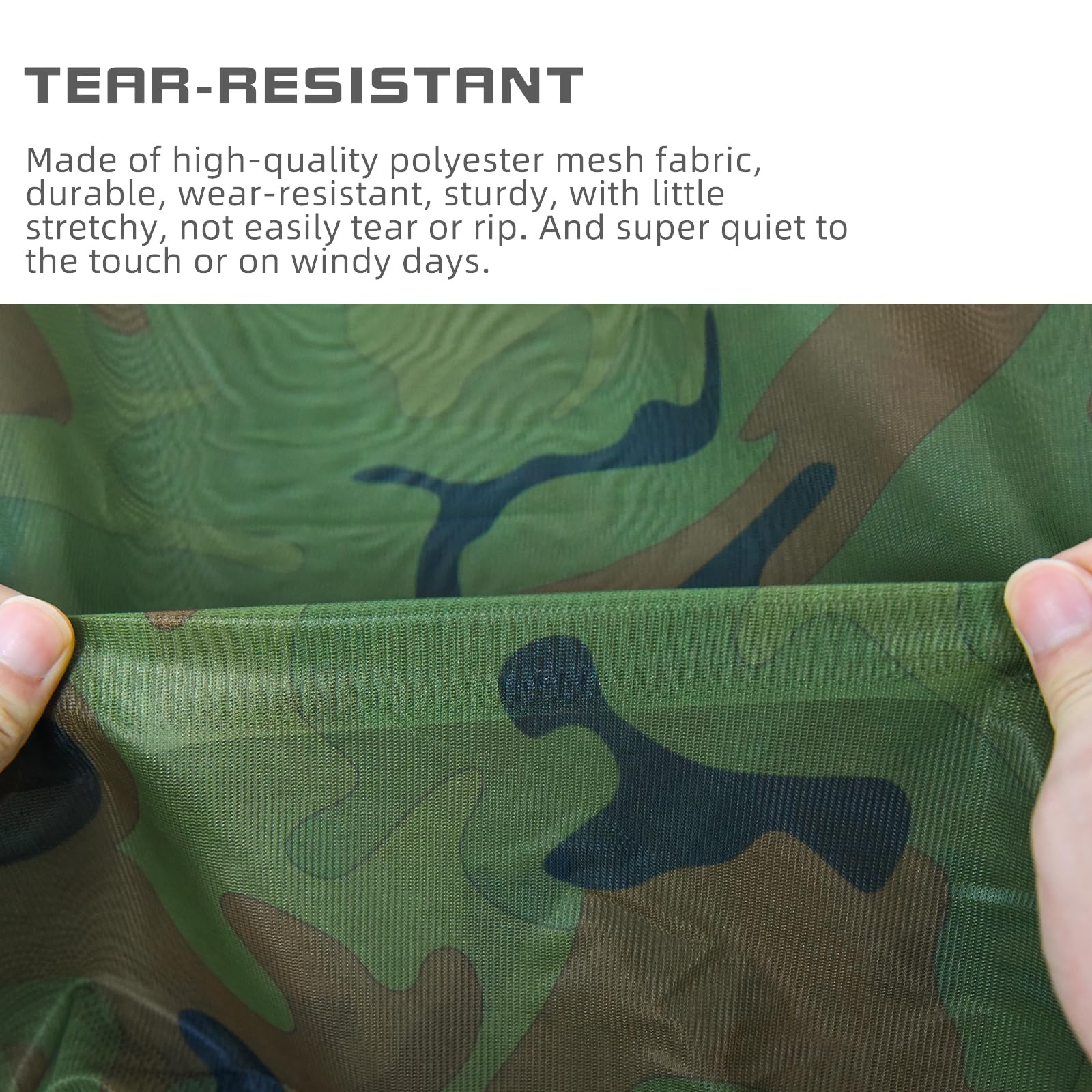LOOGU Camo Netting Mesh Camouflage Net Bulk Roll Quiet Nets