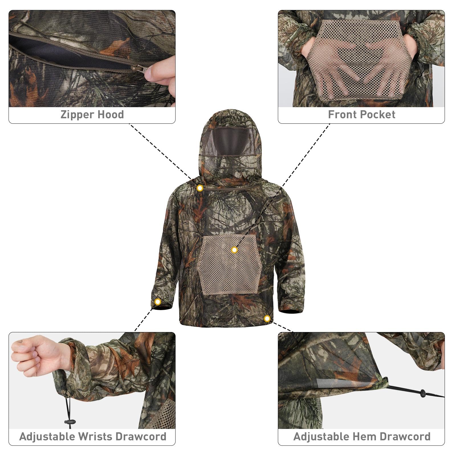 LOOGU Camo Mosquito Suits