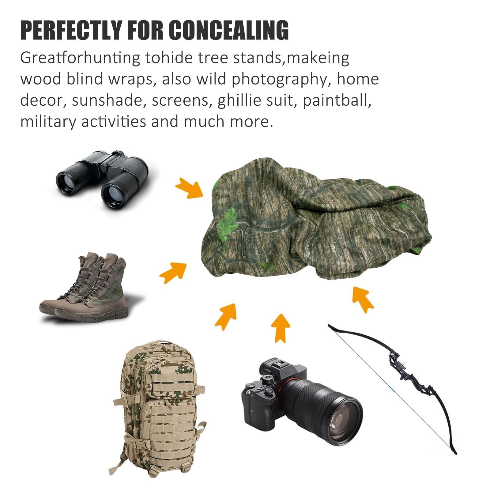 LOOGU Camo Netting Mesh Quiet Nets Ents Camo