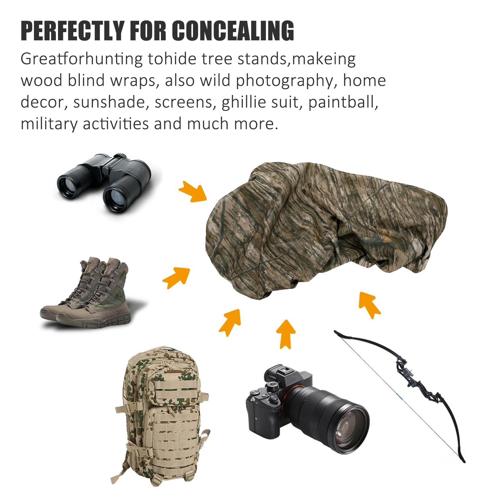 LOOGU Camo Netting Mesh Quiet Nets Ents Camo