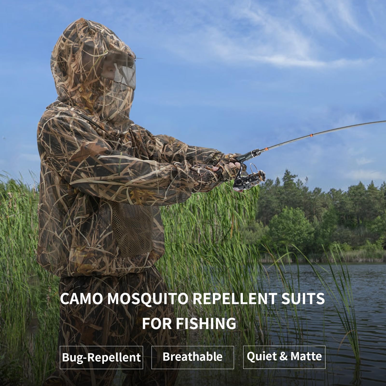 LOOGU Camo Mosquito Suits