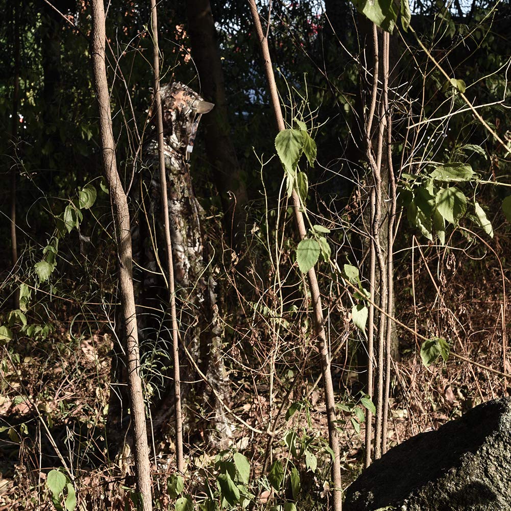 LOOGU Poncho Style Ghillie Suit 3D Leaf Super Tree Camo