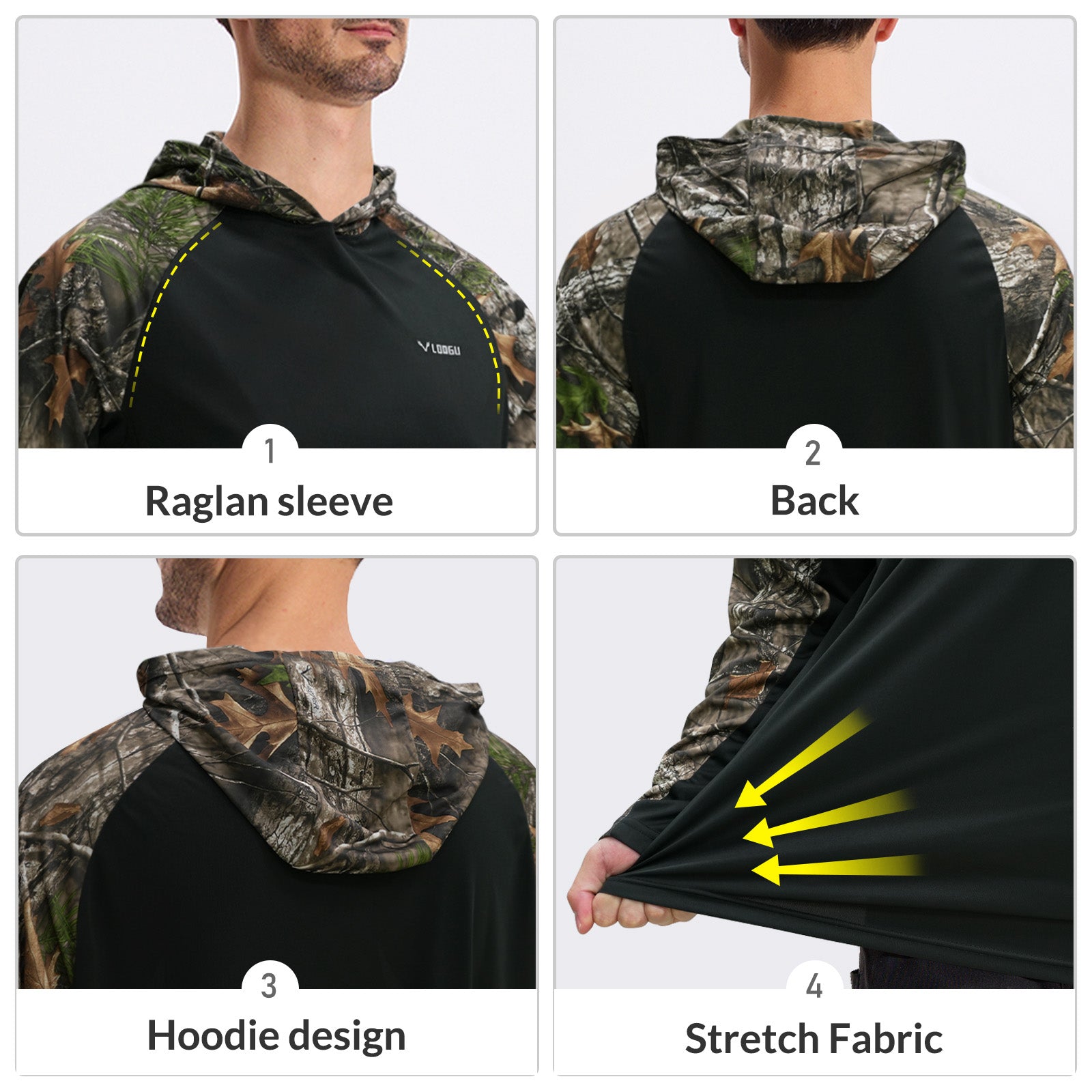 LOOGU Outdoor Leisure Hoodie Long Sleeve Shirt T73