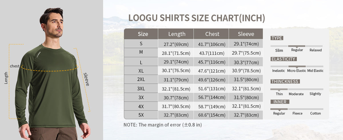 Contrast Raglan Crew T33 — Size information
