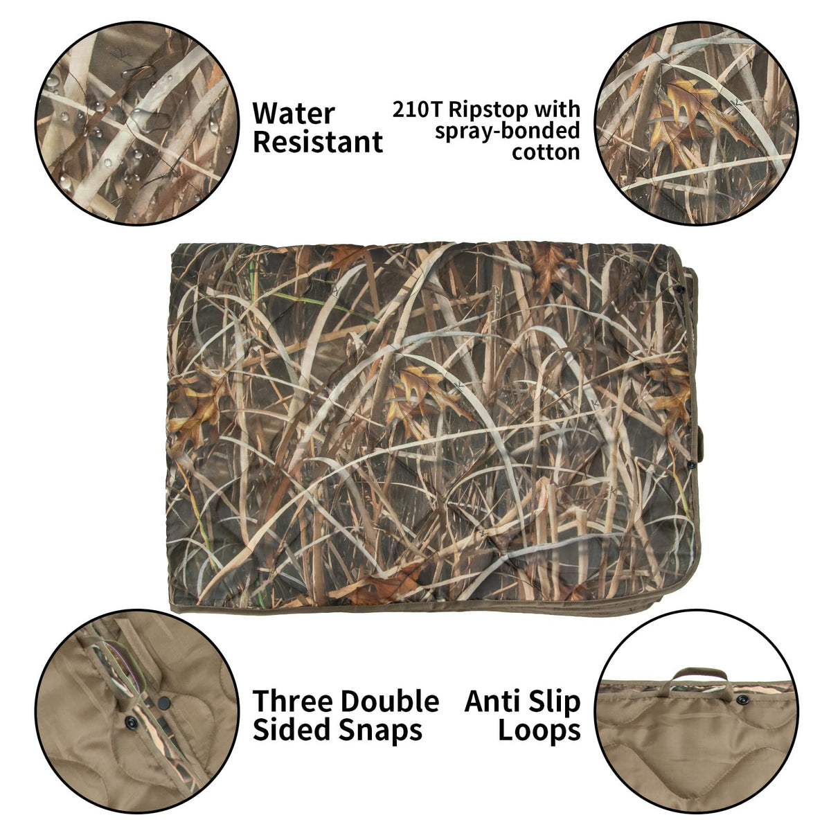LOOGU Super Camo Blanket Waterproof Poncho Liner for Outdoor BL20 — Loogu Grass Shadow