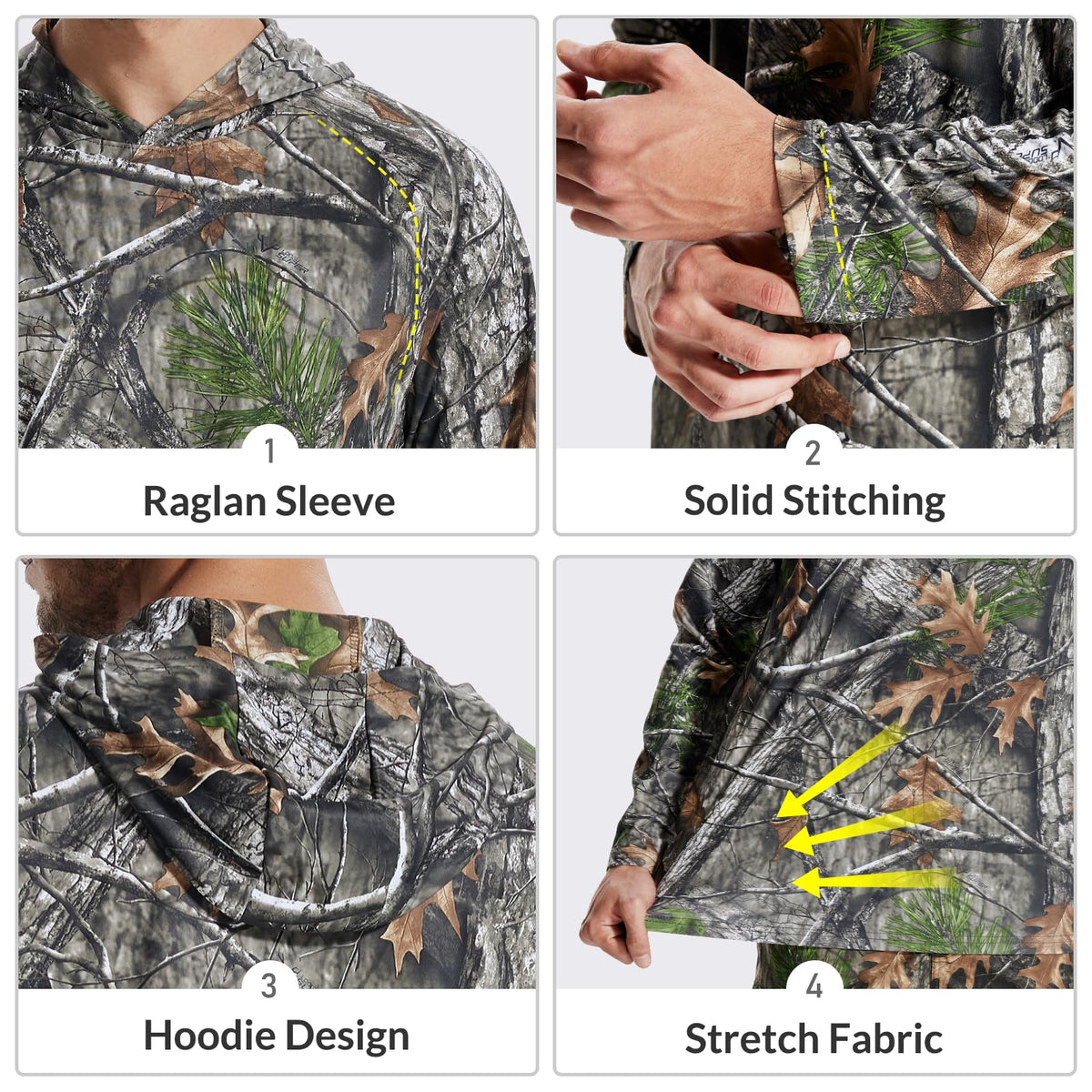 LOOGU Hunting Hoodie Long Sleeve Shirt T70 — Loogu Super Tree Camo