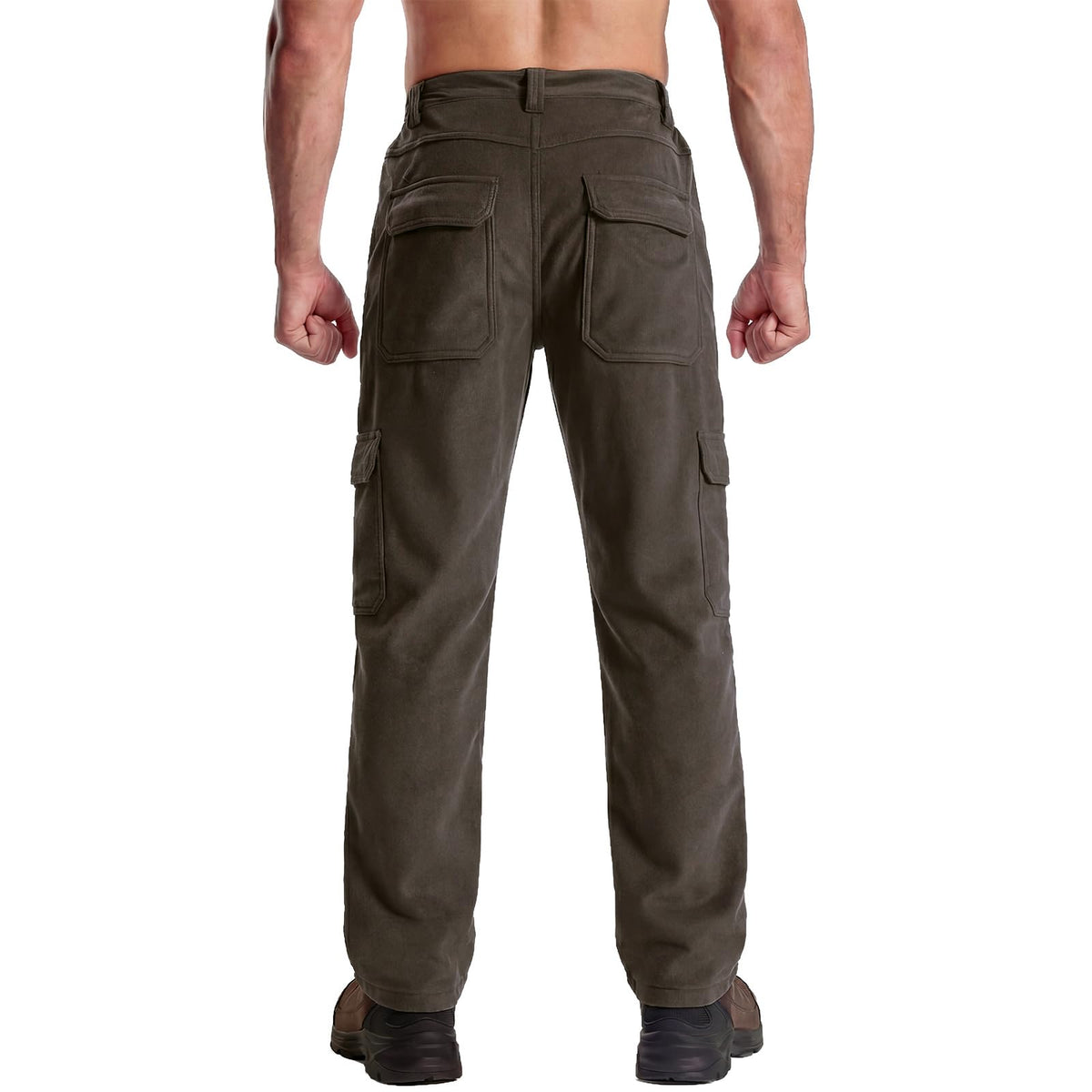LOOGU Hiking Workwear Fleece Insulation Pants 6 pocket P20-1 — Dark Brown