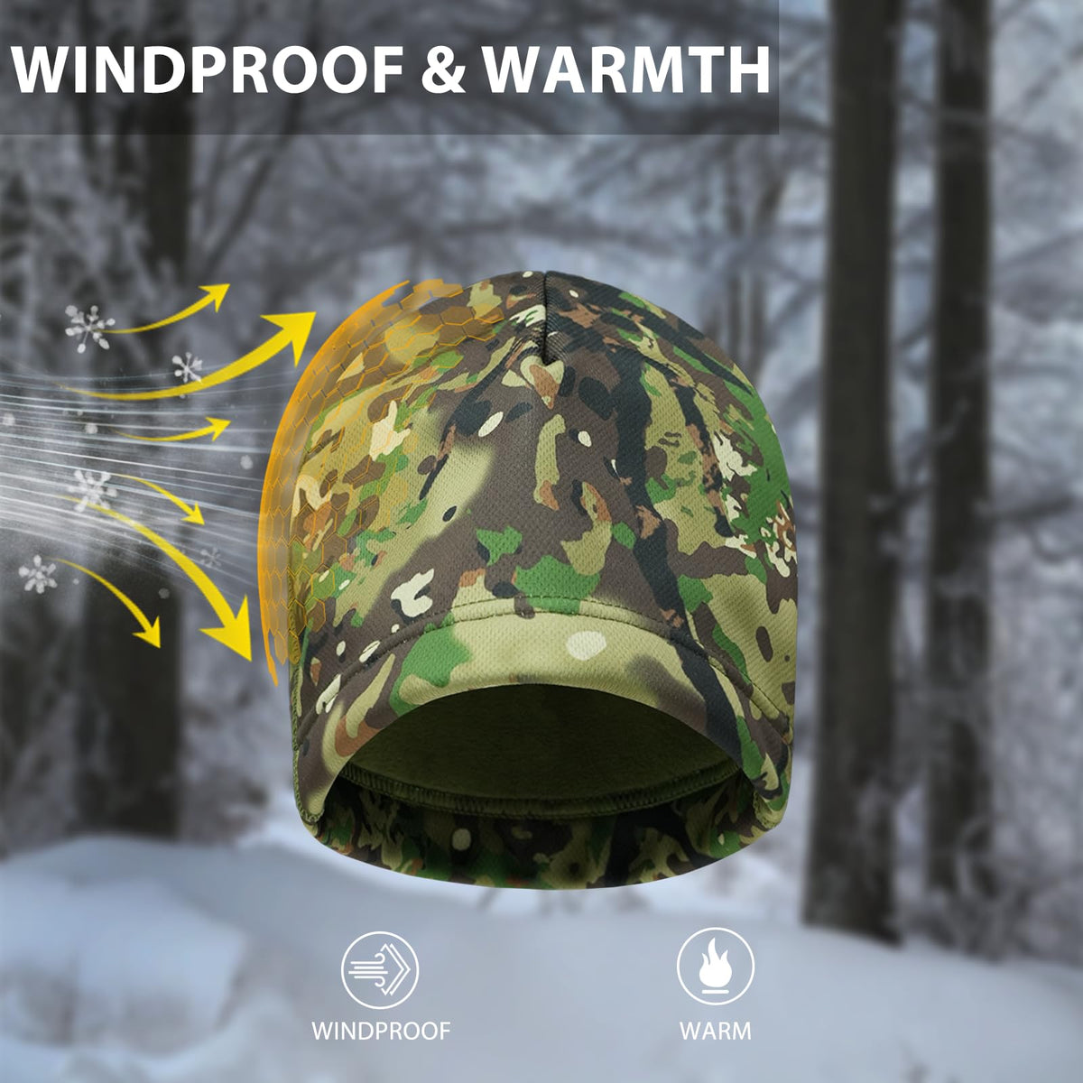 LOOGU Unisex Camo Beanie Hat for Hunting B09 — Loogu Spretta Woodland