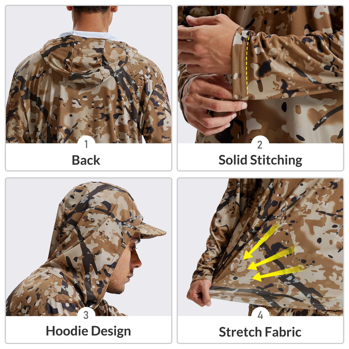Lightweight Hunting Hoodie T50 — Loogu Spretta Desert