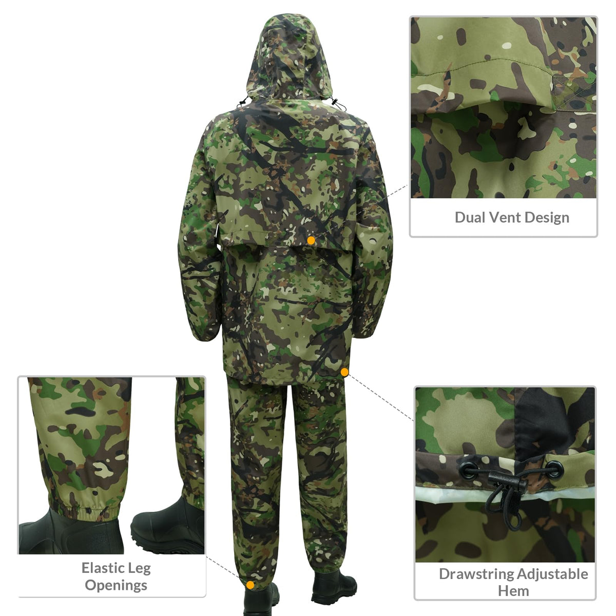 LOOGU camo rainsuit TPU SPRETTA Camo RS20 — Loogu Spretta Woodland