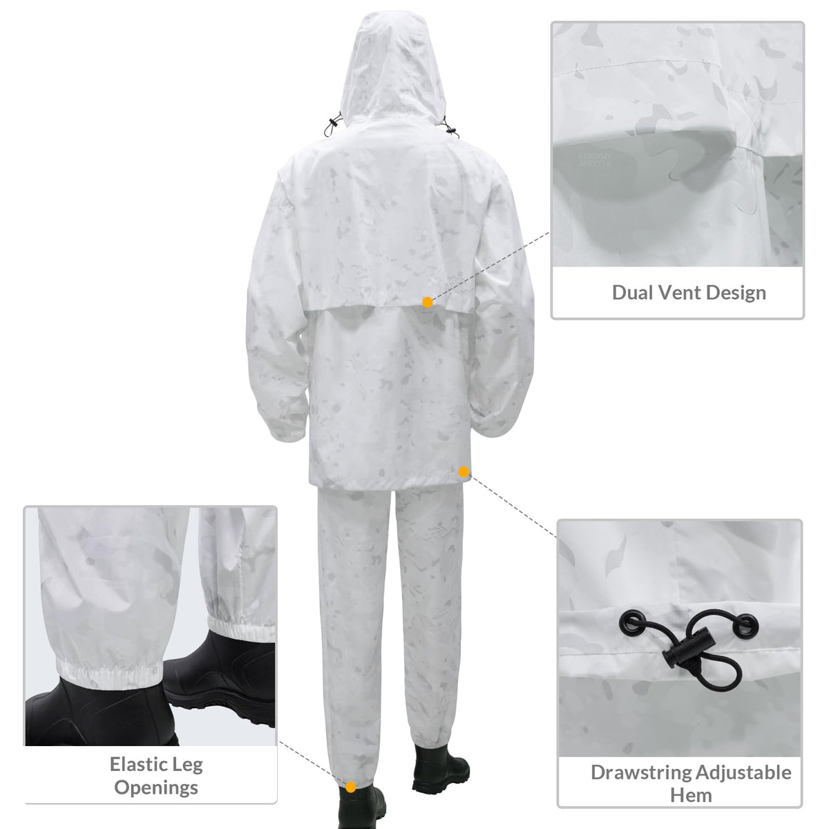 LOOGU camo rainsuit TPU SPRETTA Camo RS20 — Loogu Spretta White
