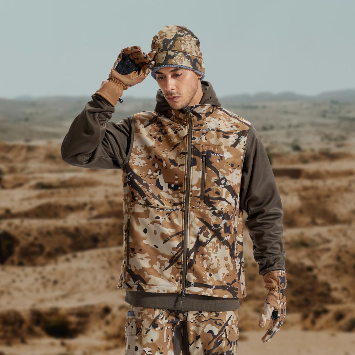LOOGU Unisex Camo Beanie Hat for Hunting B11 — Loogu Spretta Desert