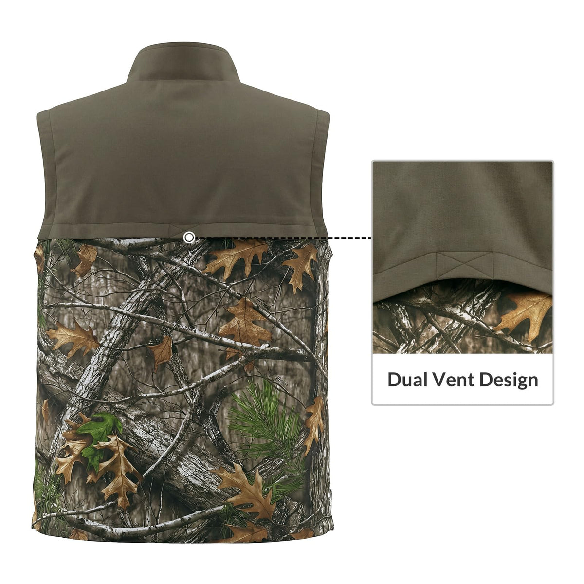 LOOGU Men’s Camo Hunting Vest Lightweight with Pockets M30 — Loogu Super Tree Camo Brown