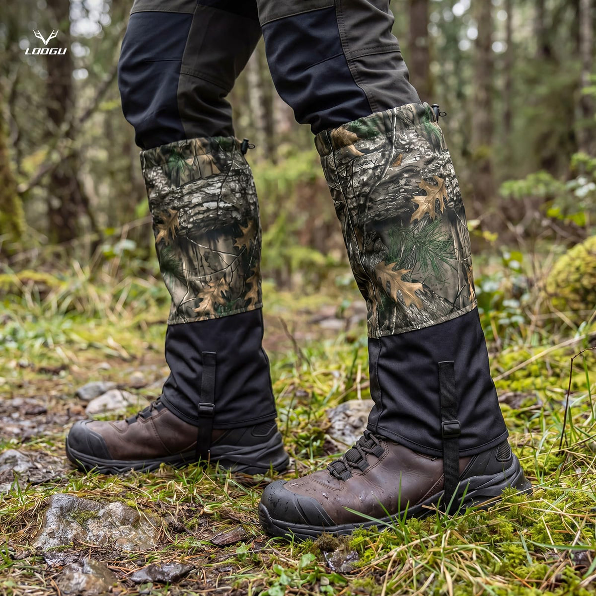 LOOGU Snow Gaiters Waterproof Camo Boot Gaiters Hunting SG20 — Loogu Super Tree Camo