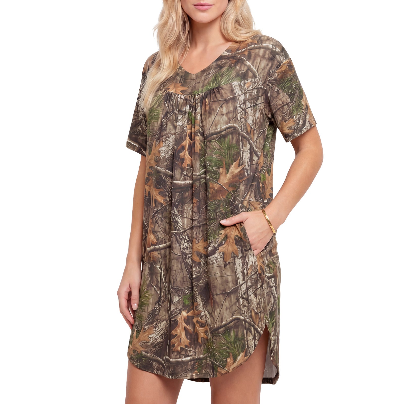 LOOGU Women's Nightgown with Pockets WN10