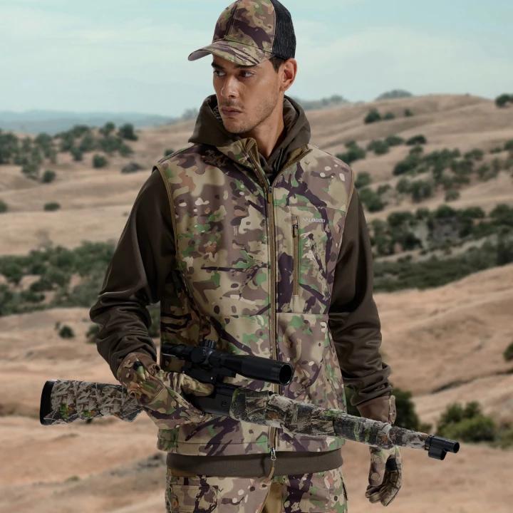 LOOGU Mens Camo Hunting Fleece Insulation Vest M10-1