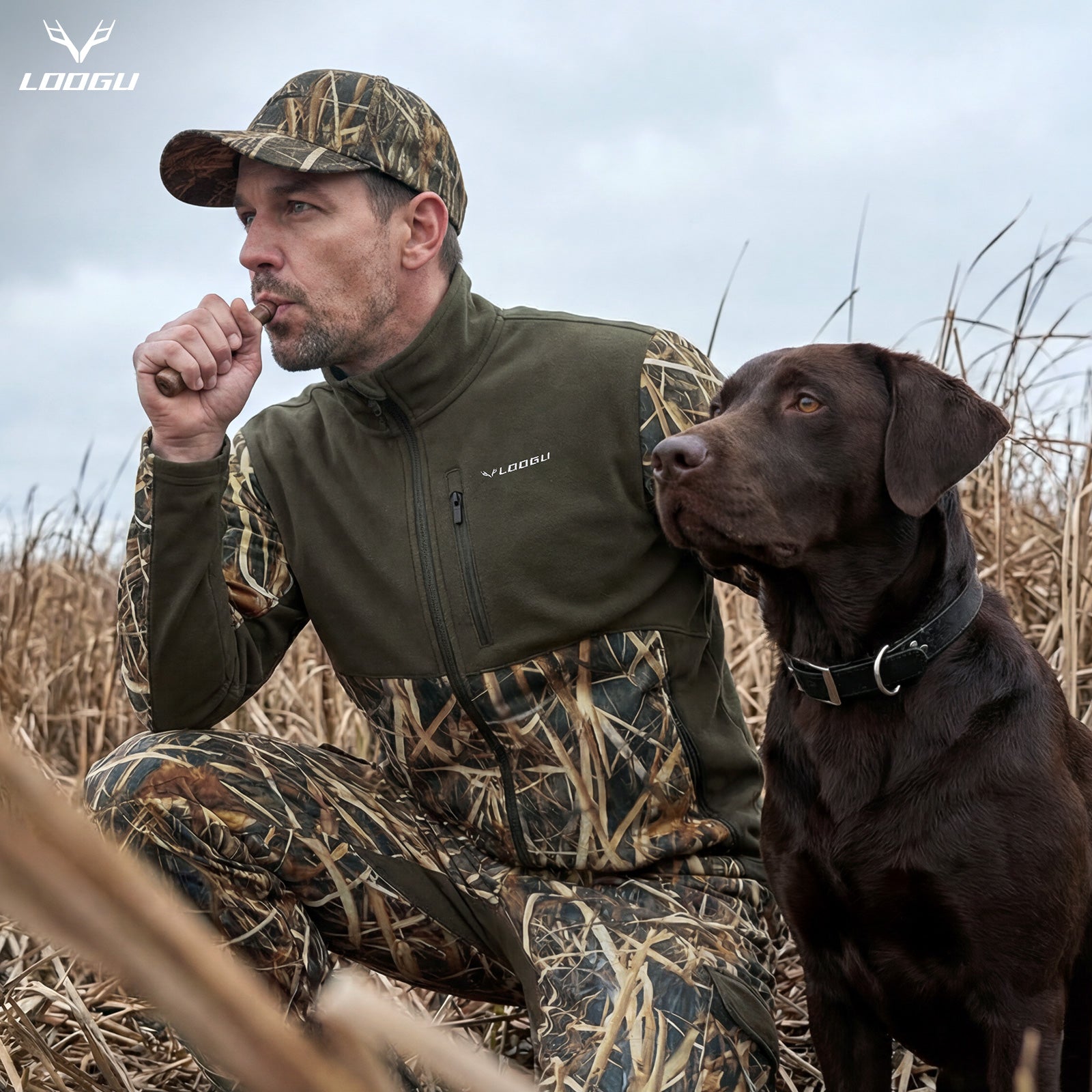 LOOGU Camo Hunting Fleece Lining Jacket M40