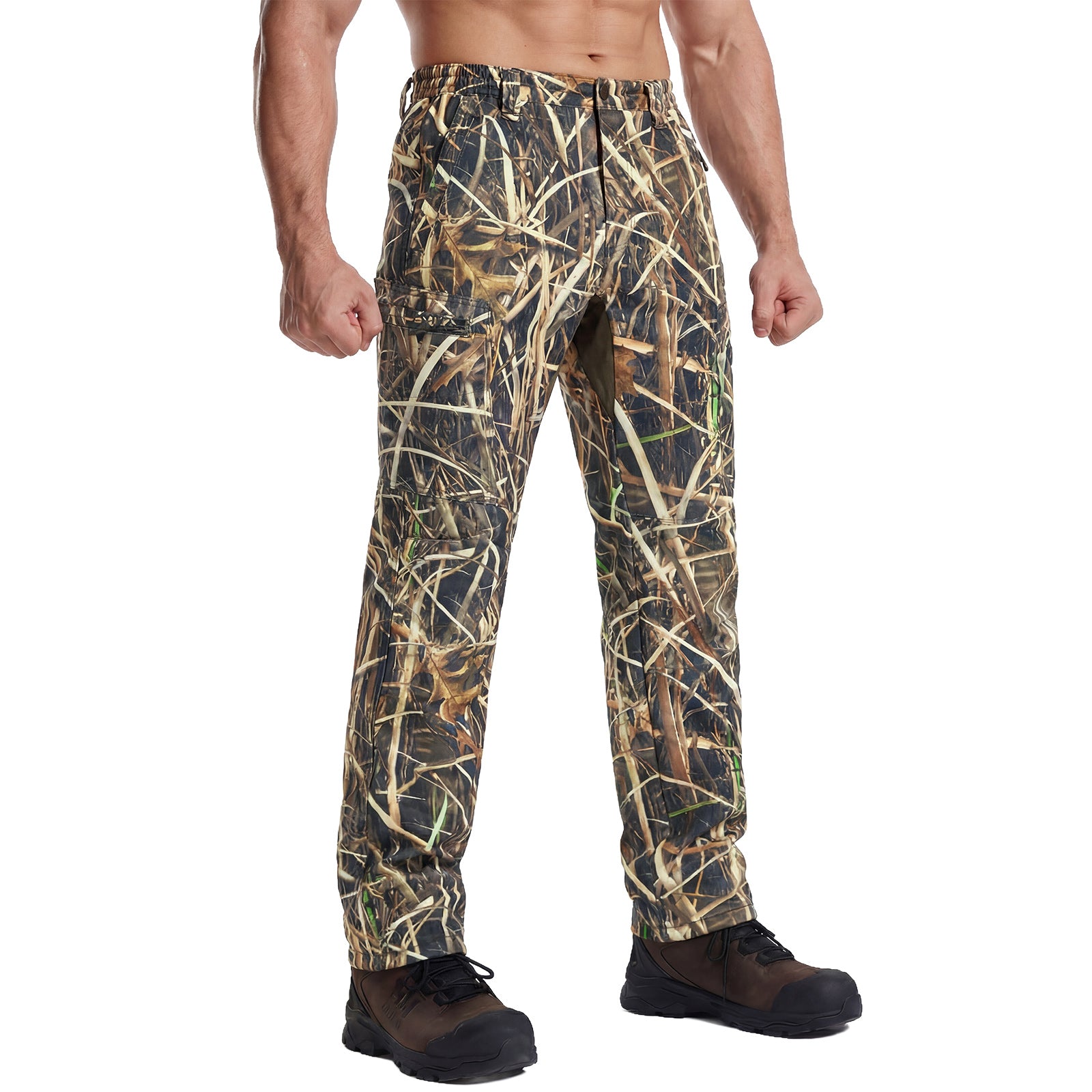 LOOGU Camo Hunting Fleece Insulation Pants 5 pocket P10-1