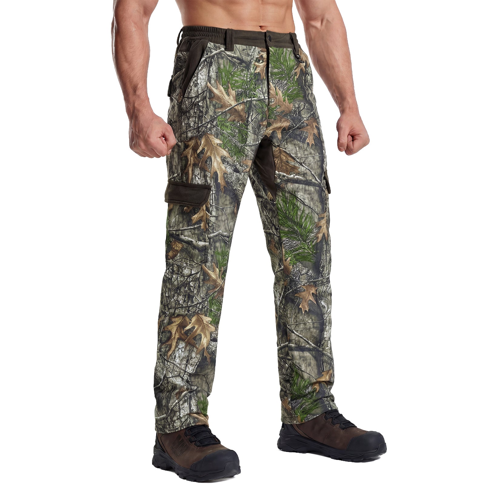 LOOGU Camo Hunting Fleece Insulation Pants 6 pocket P20-1
