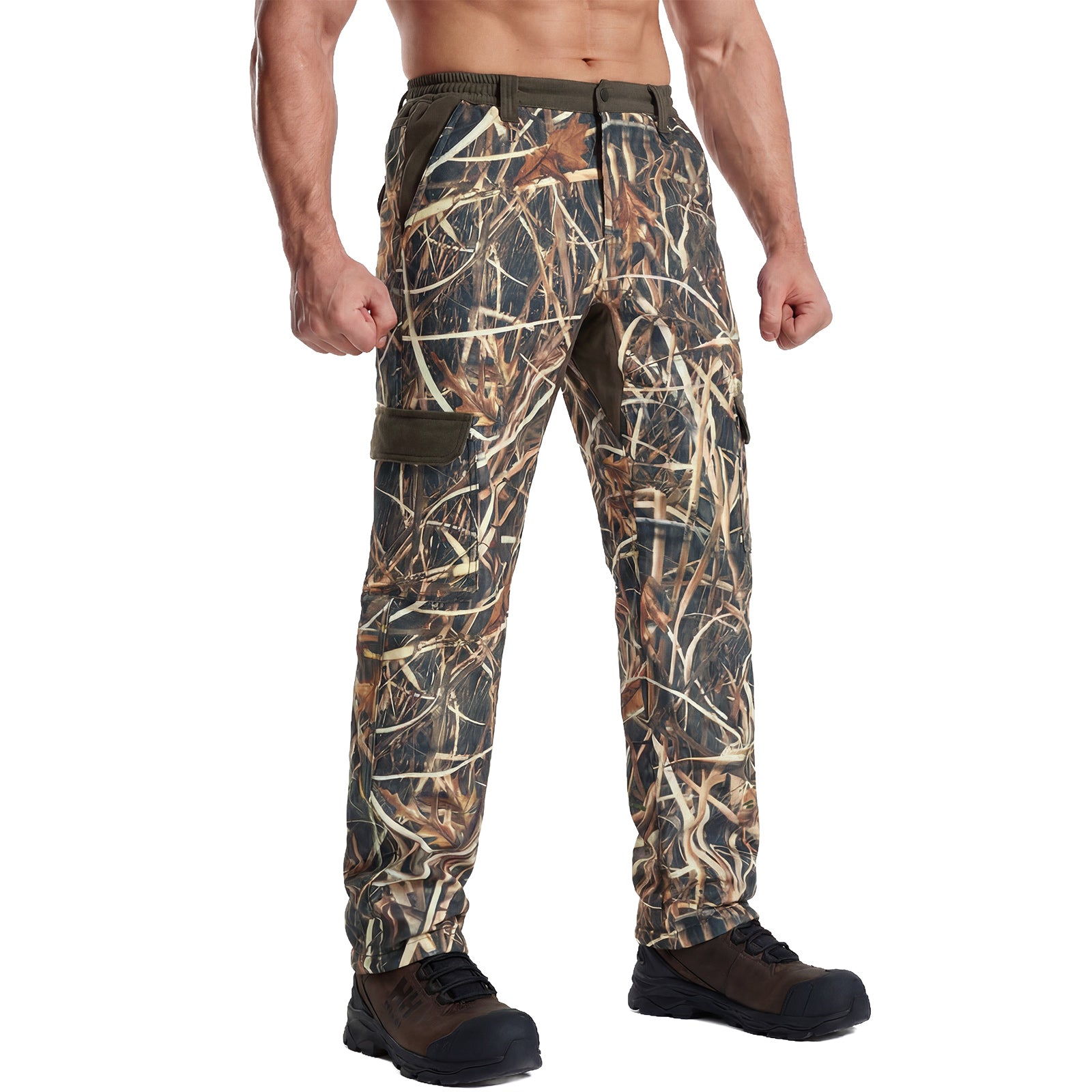 LOOGU Camo Hunting Fleece Insulation Pants 6 pocket P20-1