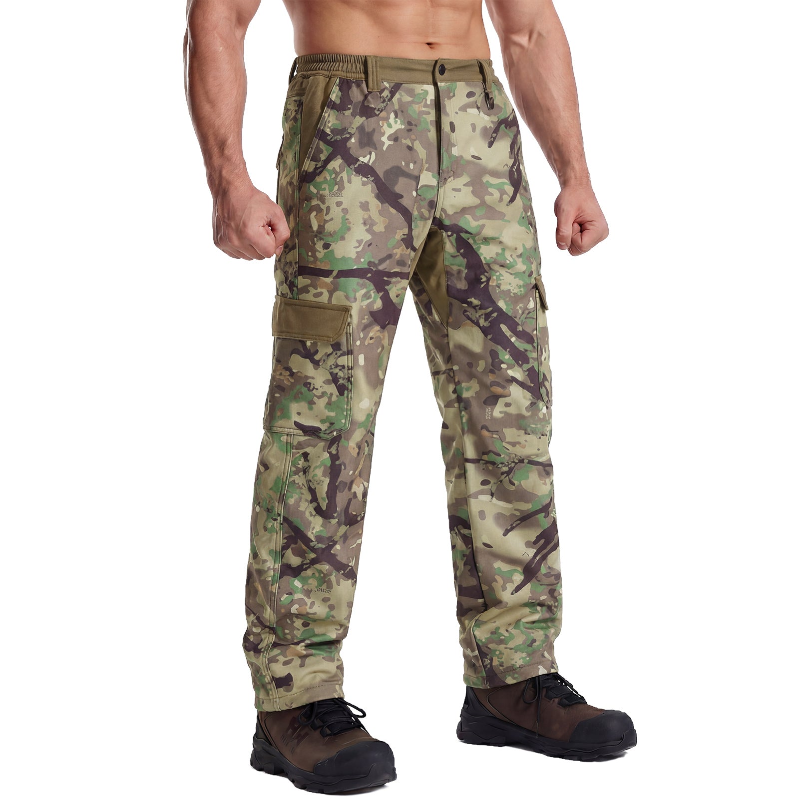 LOOGU Camo Hunting Fleece Insulation Pants 6 pocket P20-1