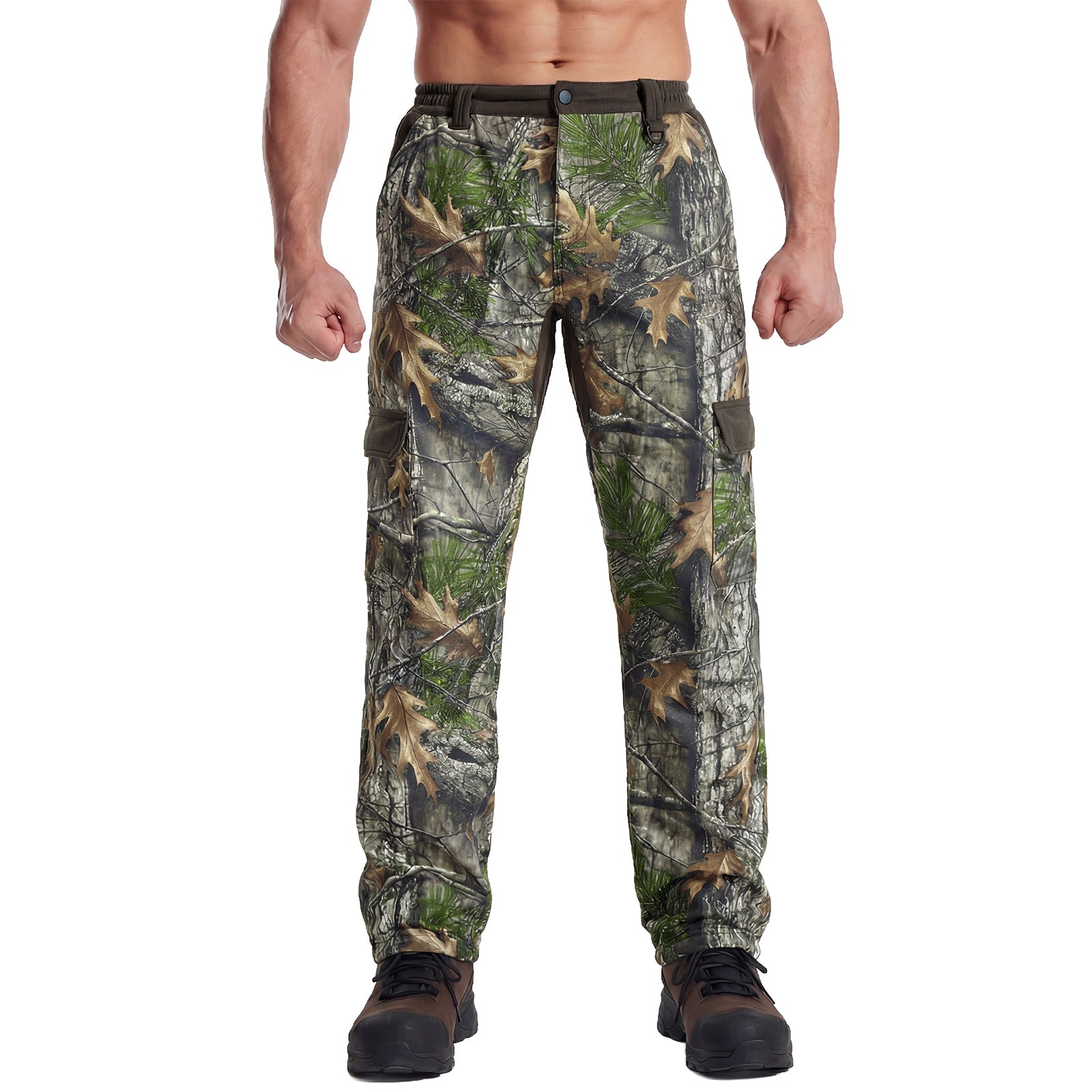 LOOGU Camo Hunting Fleece Insulation Pants 6 pocket P20-1