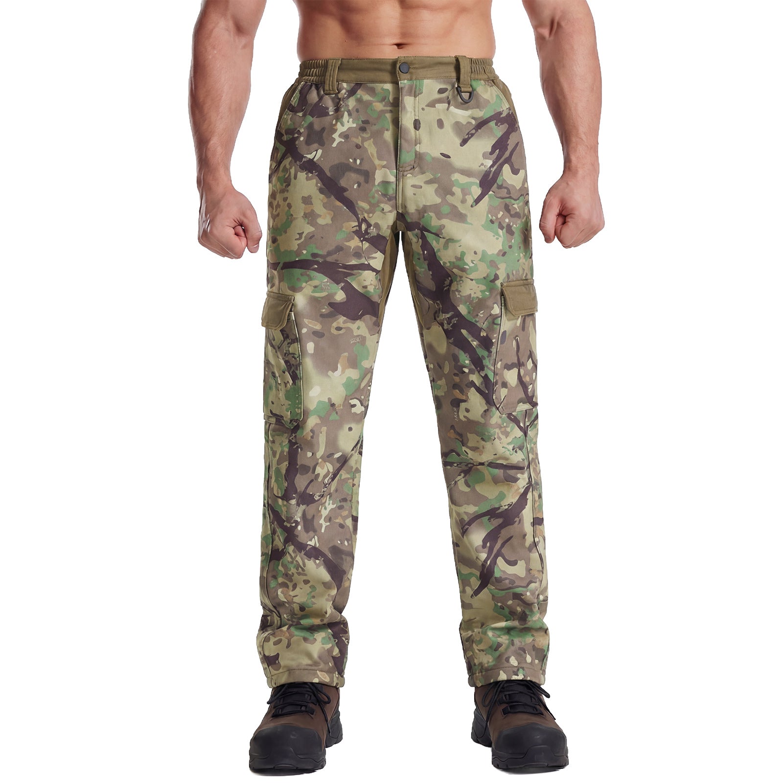 LOOGU Camo Hunting Fleece Insulation Pants 6 pocket P20-1