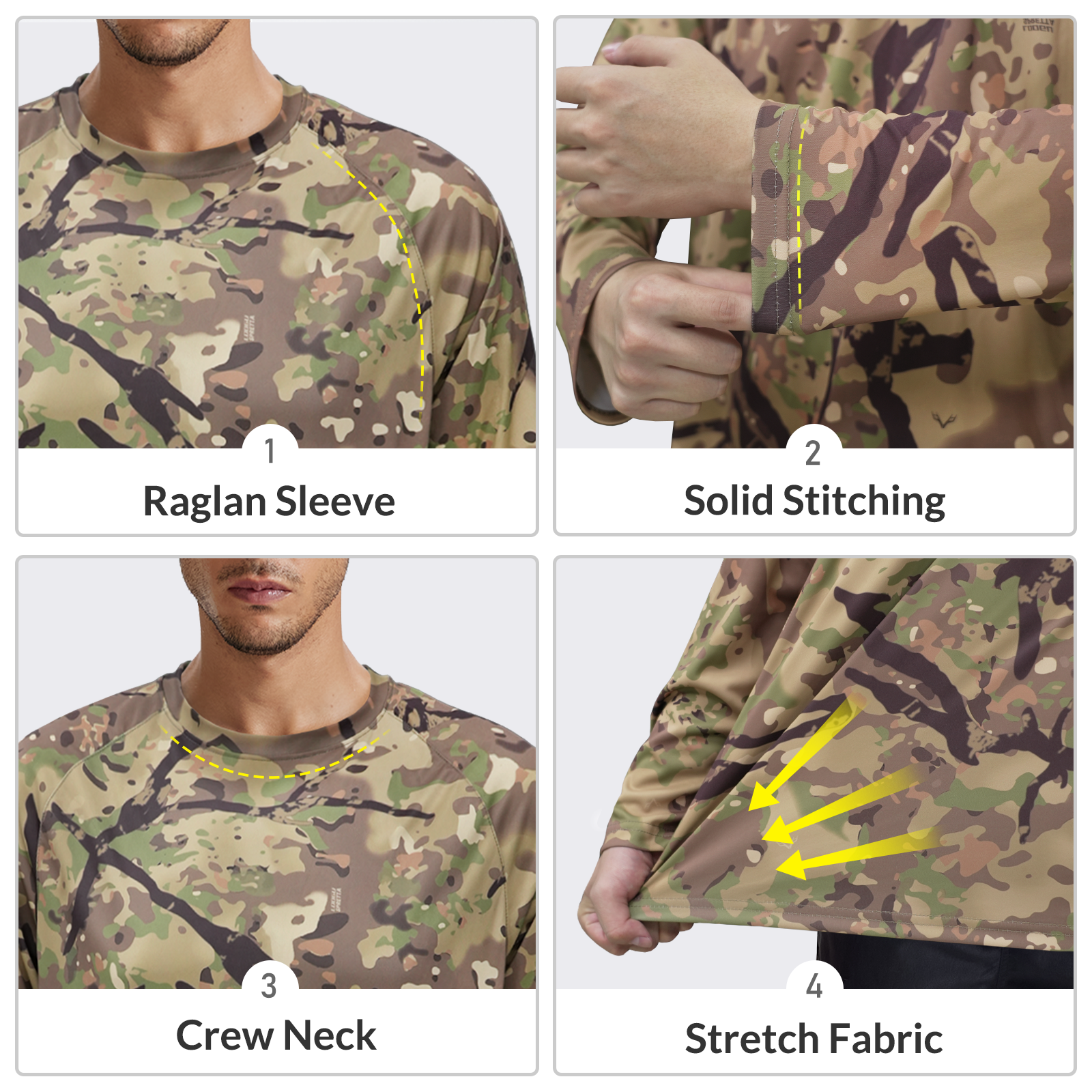 LOOGU Camo Hunting Long Sleeve Shirt T30