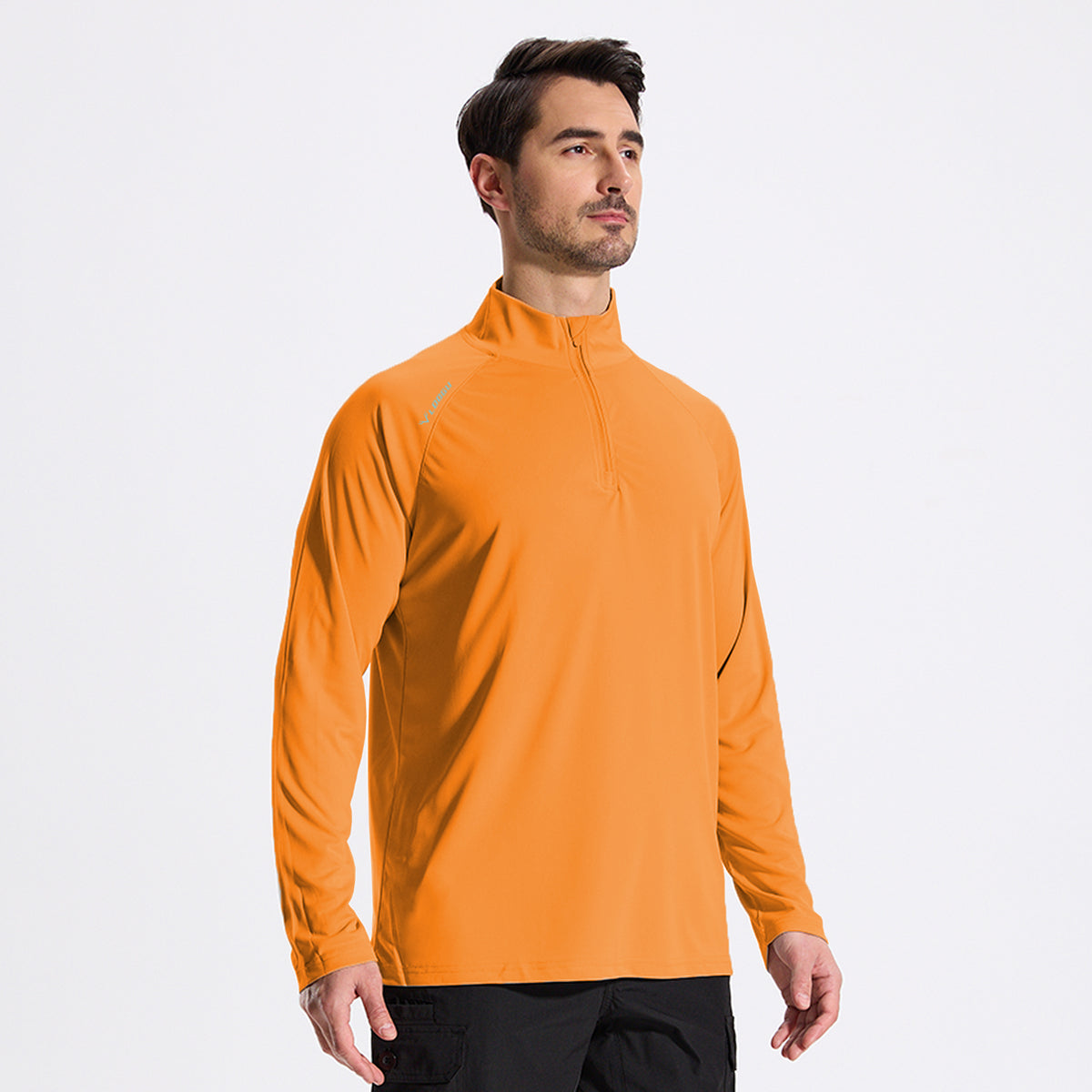 LOOGU Men's UPF50+ Quarter Zip Pullover Long Sleeve T40