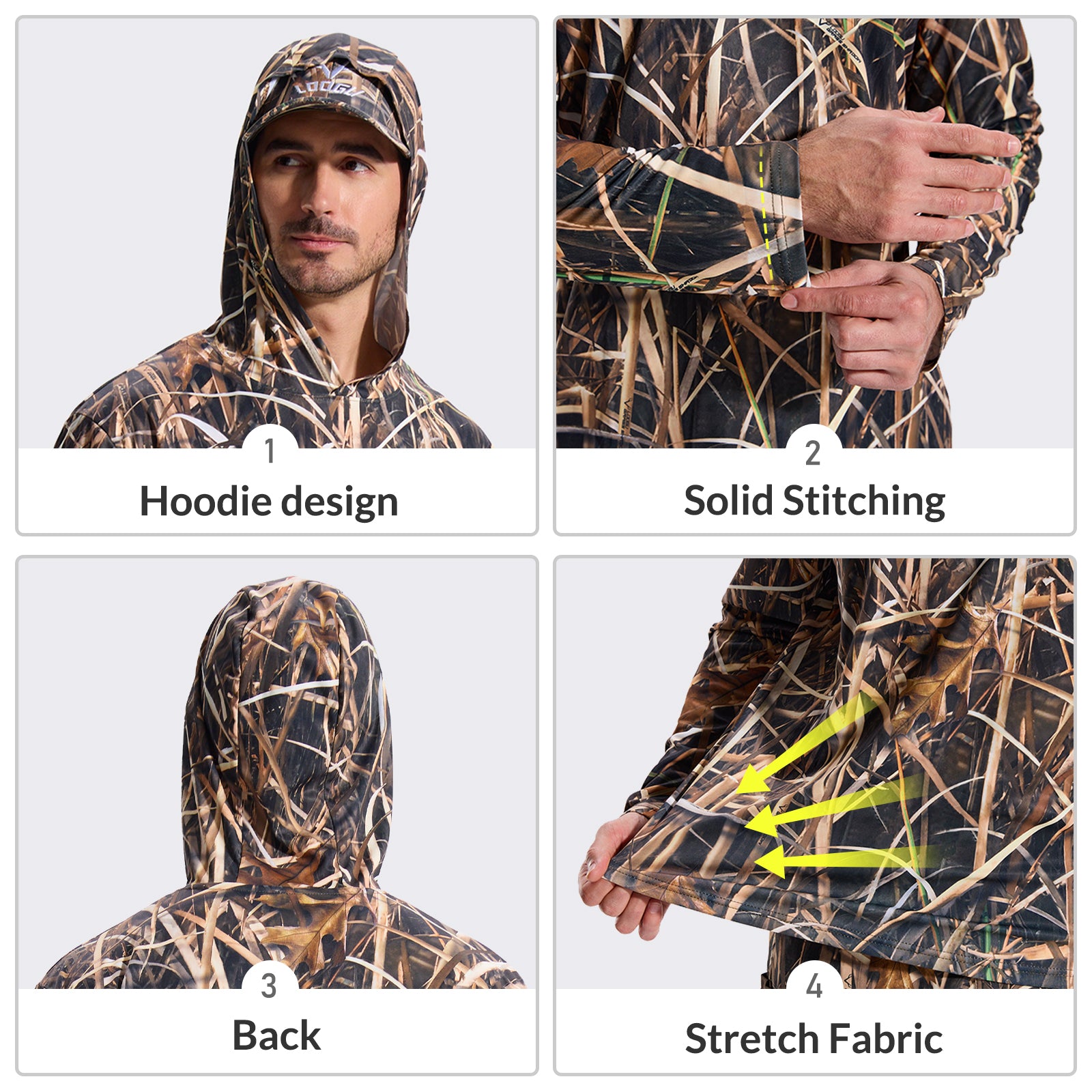 LOOGU Hunting Long Sleeve Hoodie T50