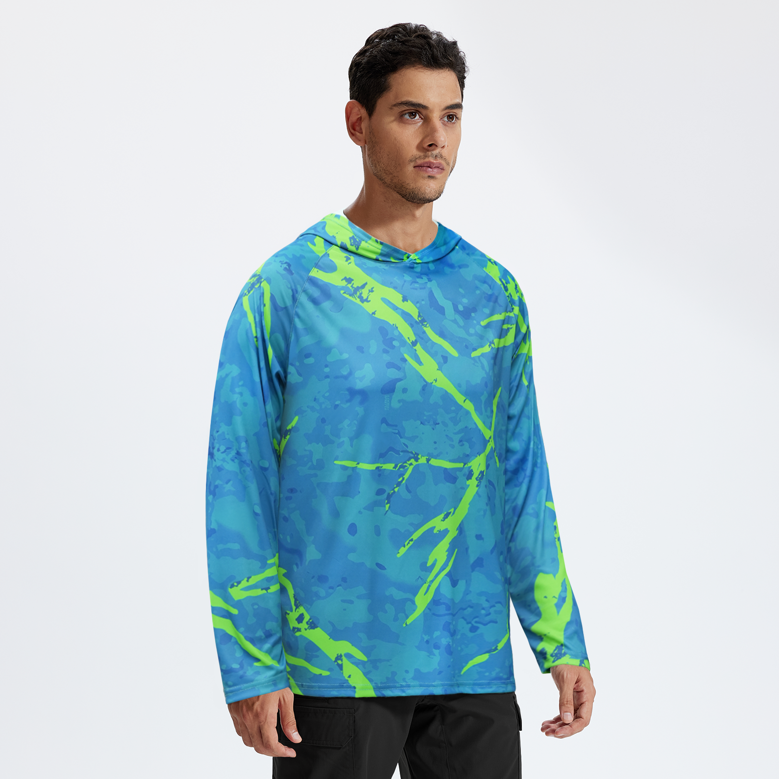 LOOGU Men’s Fishing Hoodie Long Sleeve Shirt T70